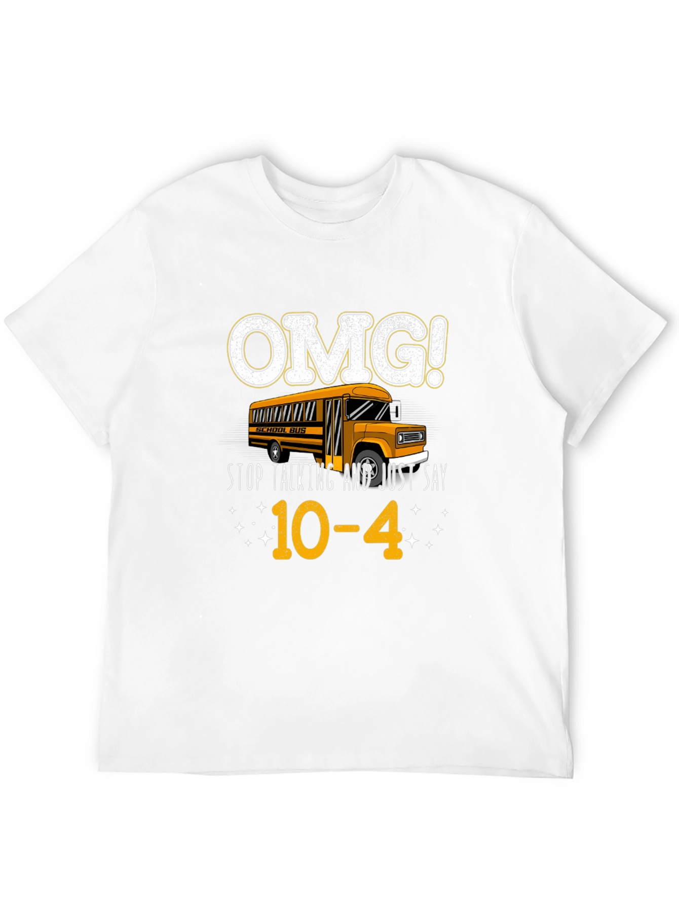OMG! School Bus 10-4 Black Graphic Tee