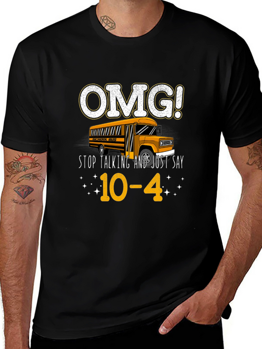 OMG! School Bus 10-4 Black Graphic Tee