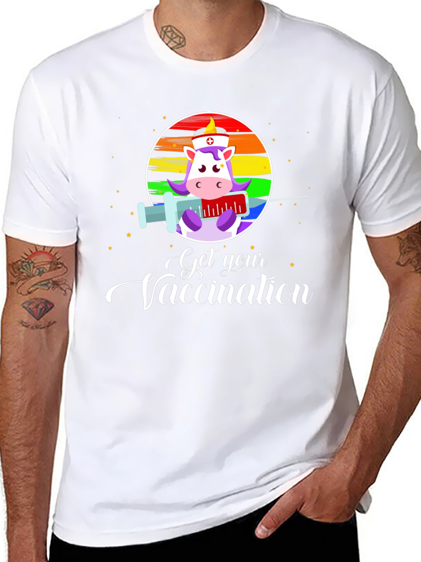 Get Your Vaccination Unicorn Nurse T-Shirt