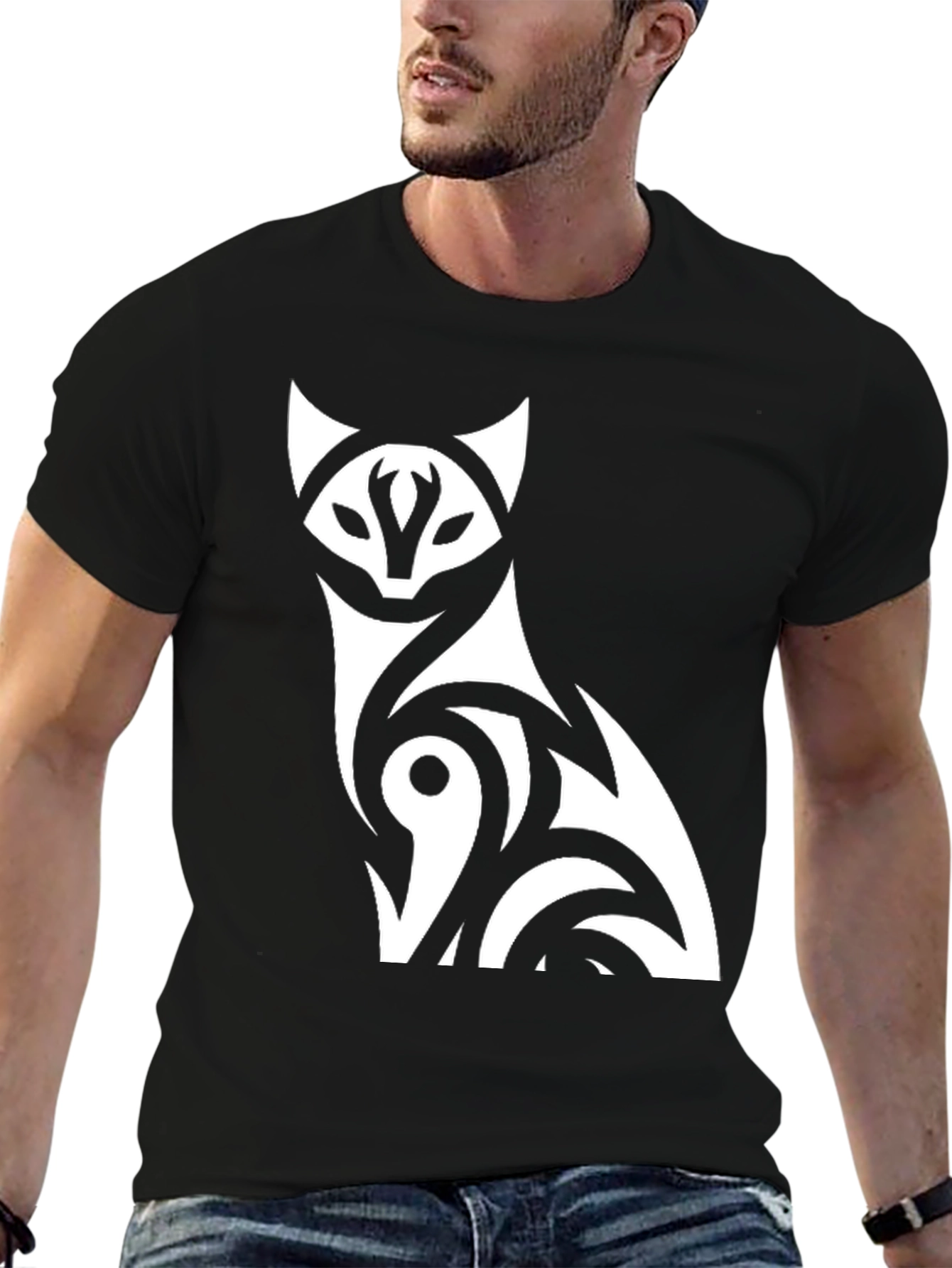 Tribal Fox Graphic Tee - Cool Design!