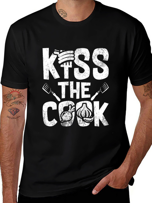 Kiss The Cook Graphic Tee - BBQ T-Shirt