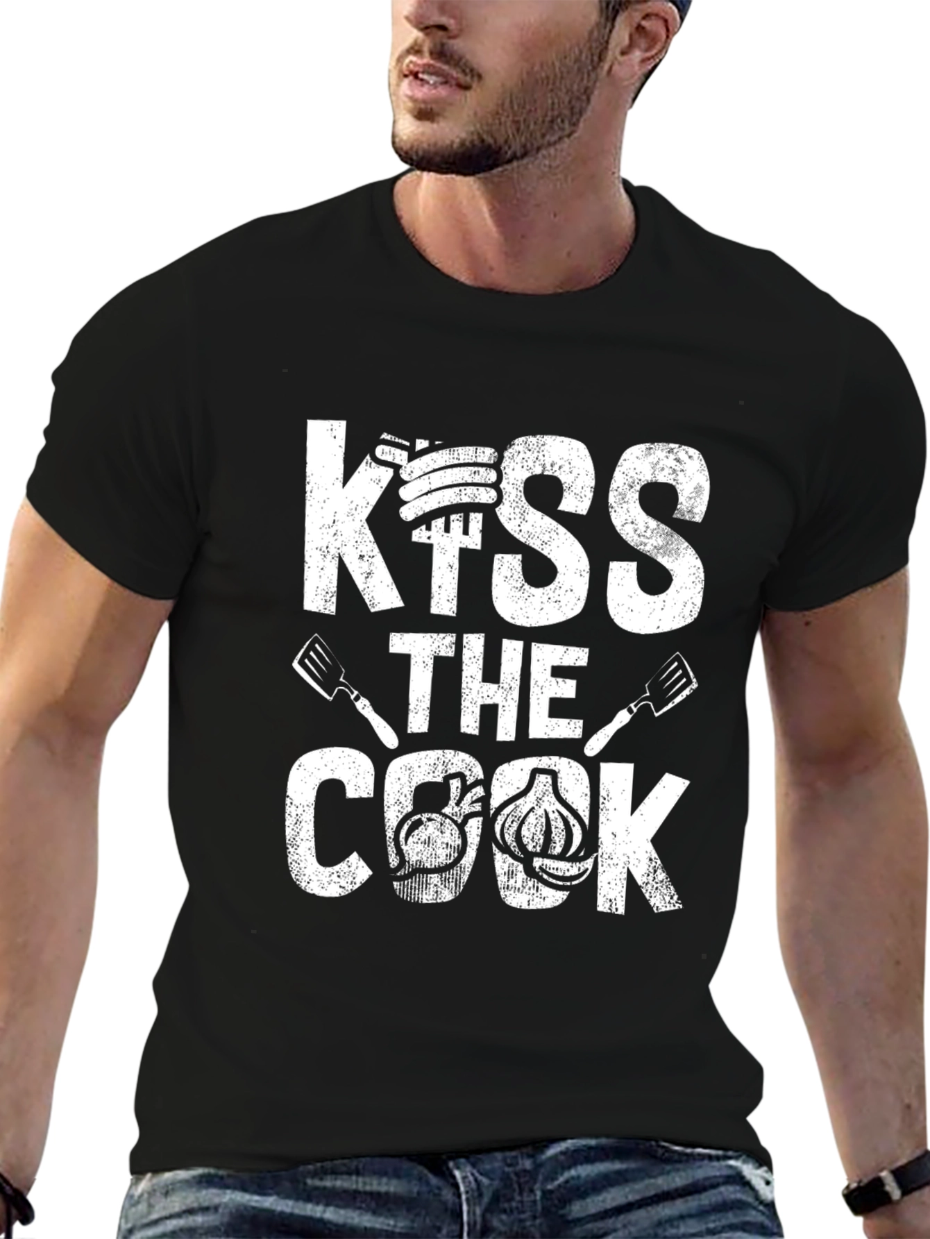 Kiss The Cook Graphic Tee - BBQ T-Shirt