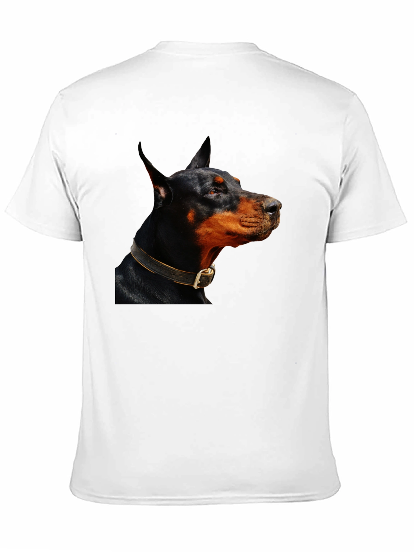 Doberman Dog Graphic Print Black T-Shirt