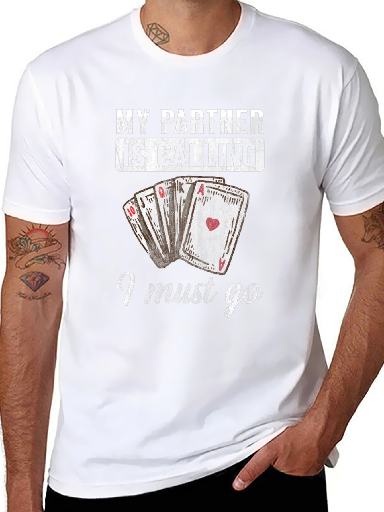Funny Poker Player T-Shirt - My Partner is Calling!