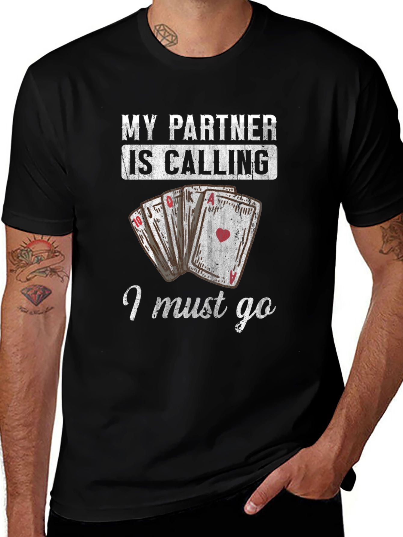 Funny Poker Player T-Shirt - My Partner is Calling!