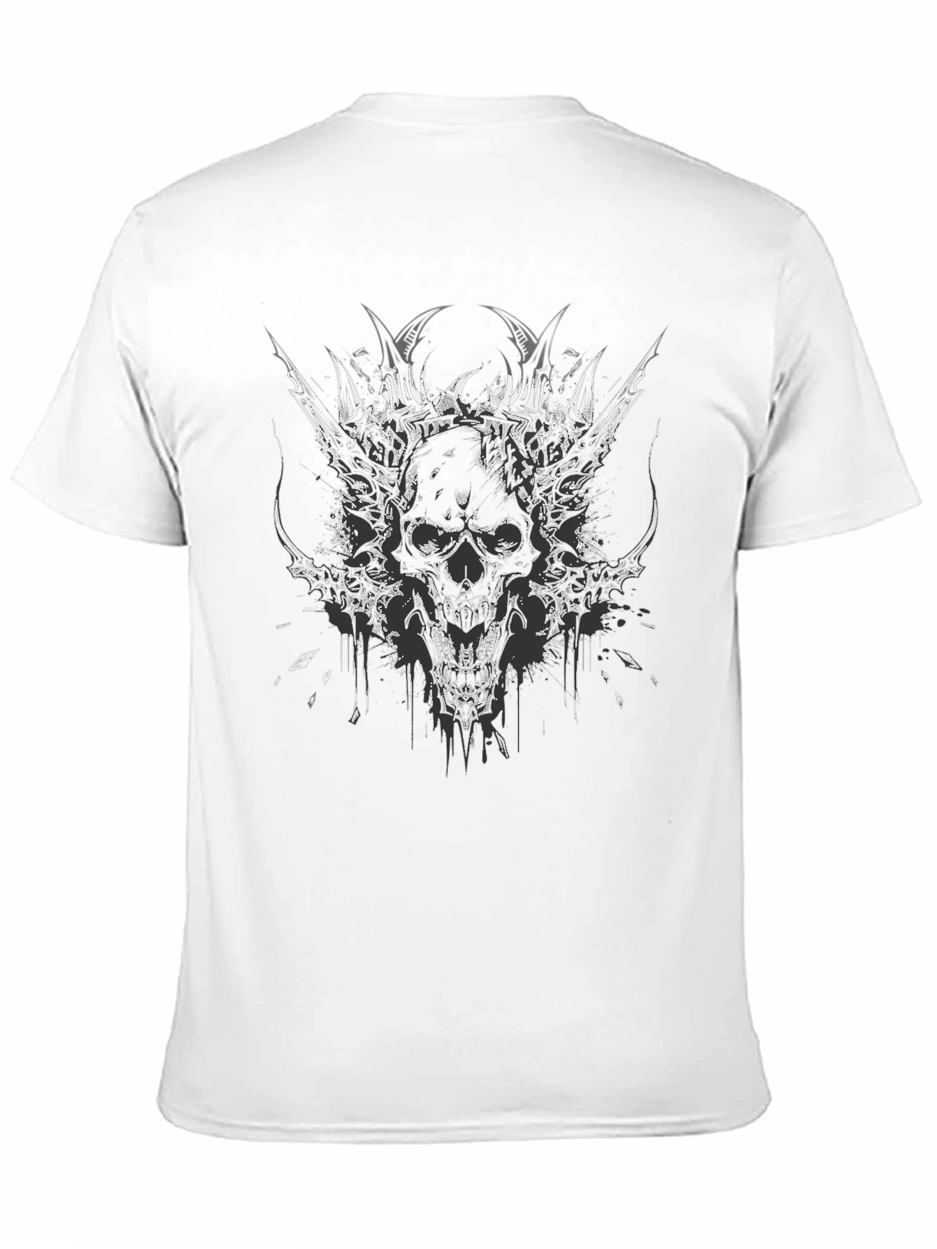 Dark Skull Graphic Tee - Metal Head Design