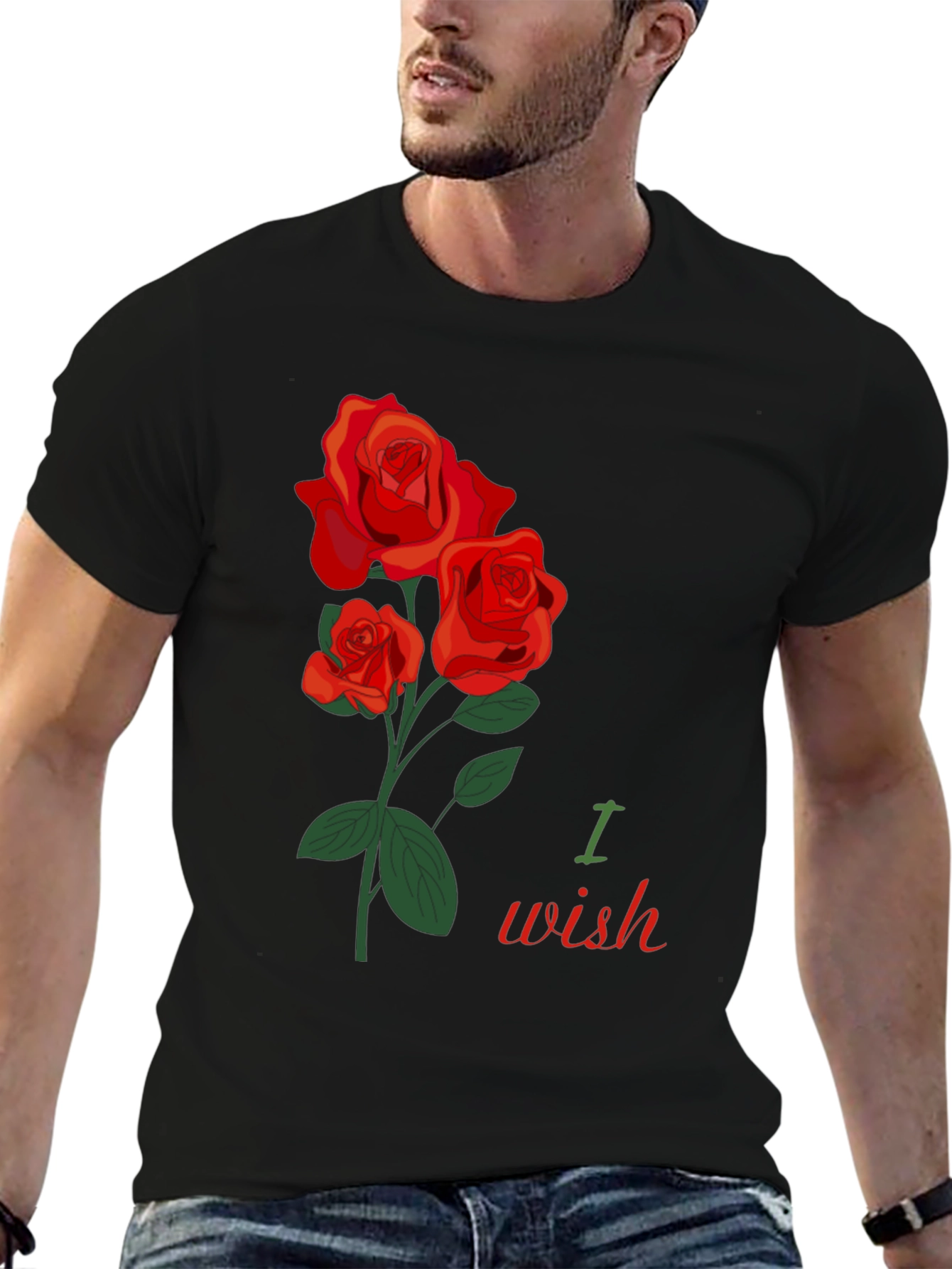 Romantic Rose Wish Graphic T-Shirt