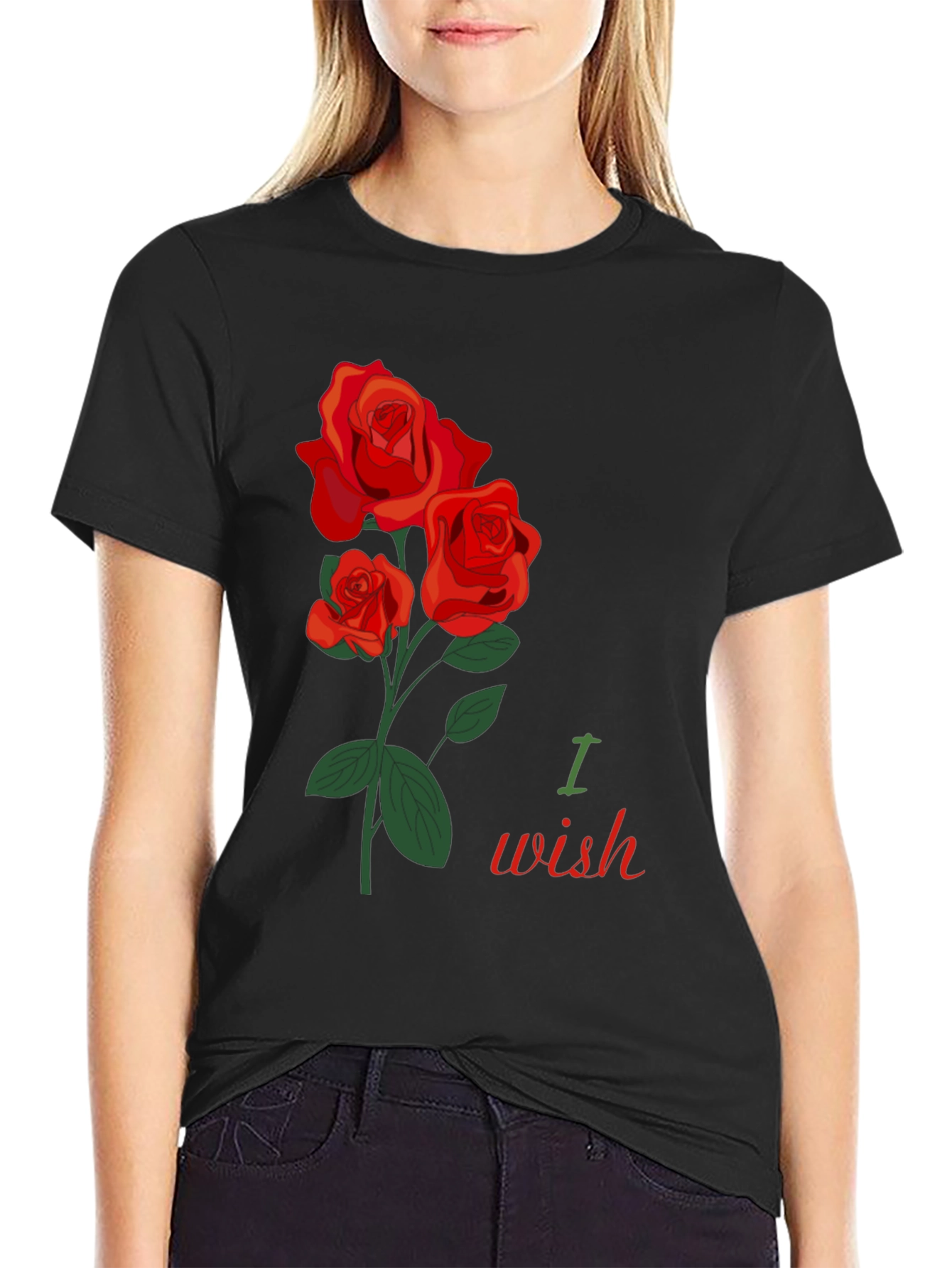Romantic Rose Wish Graphic T-Shirt