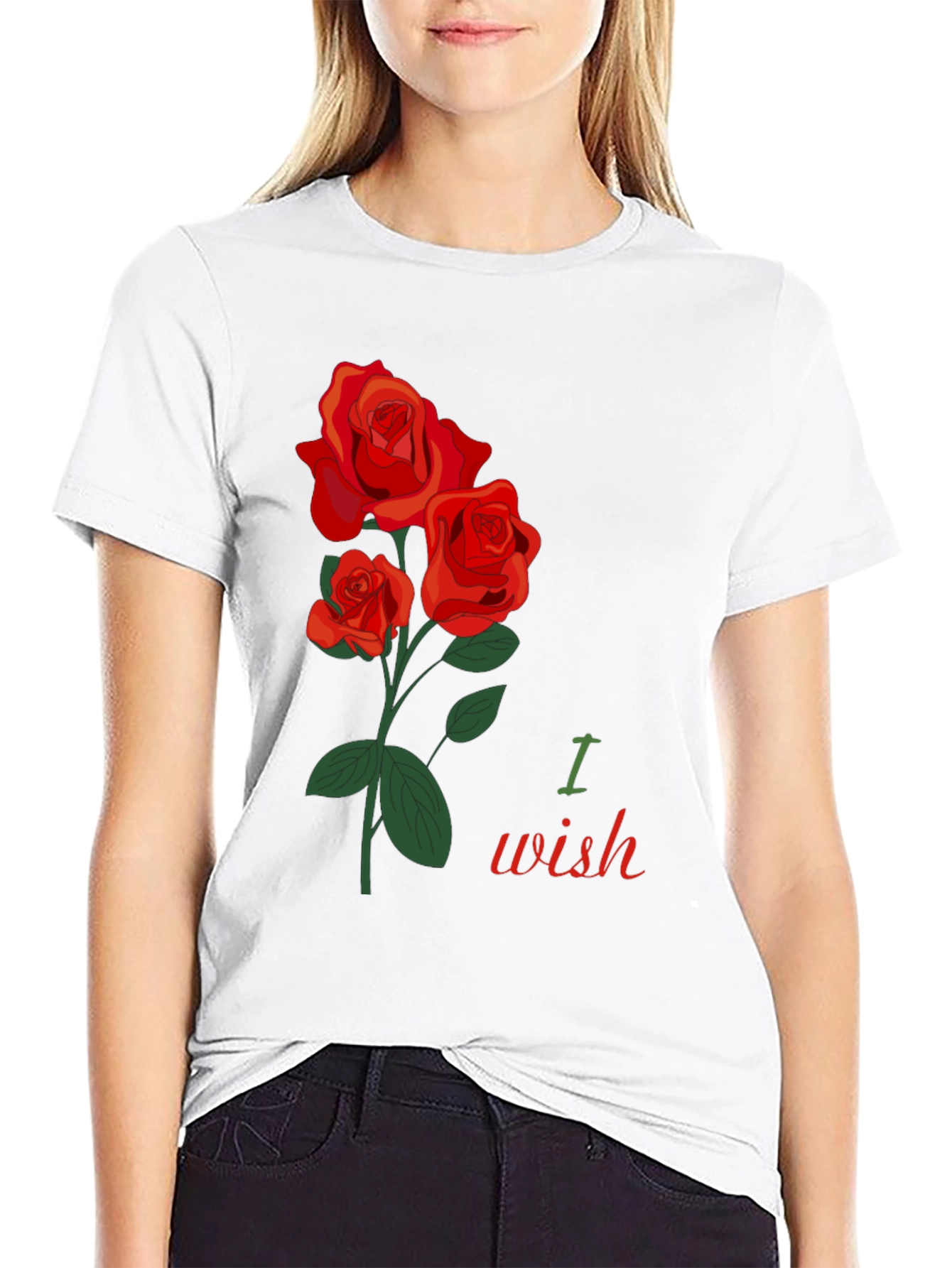 Romantic Rose Wish Graphic T-Shirt