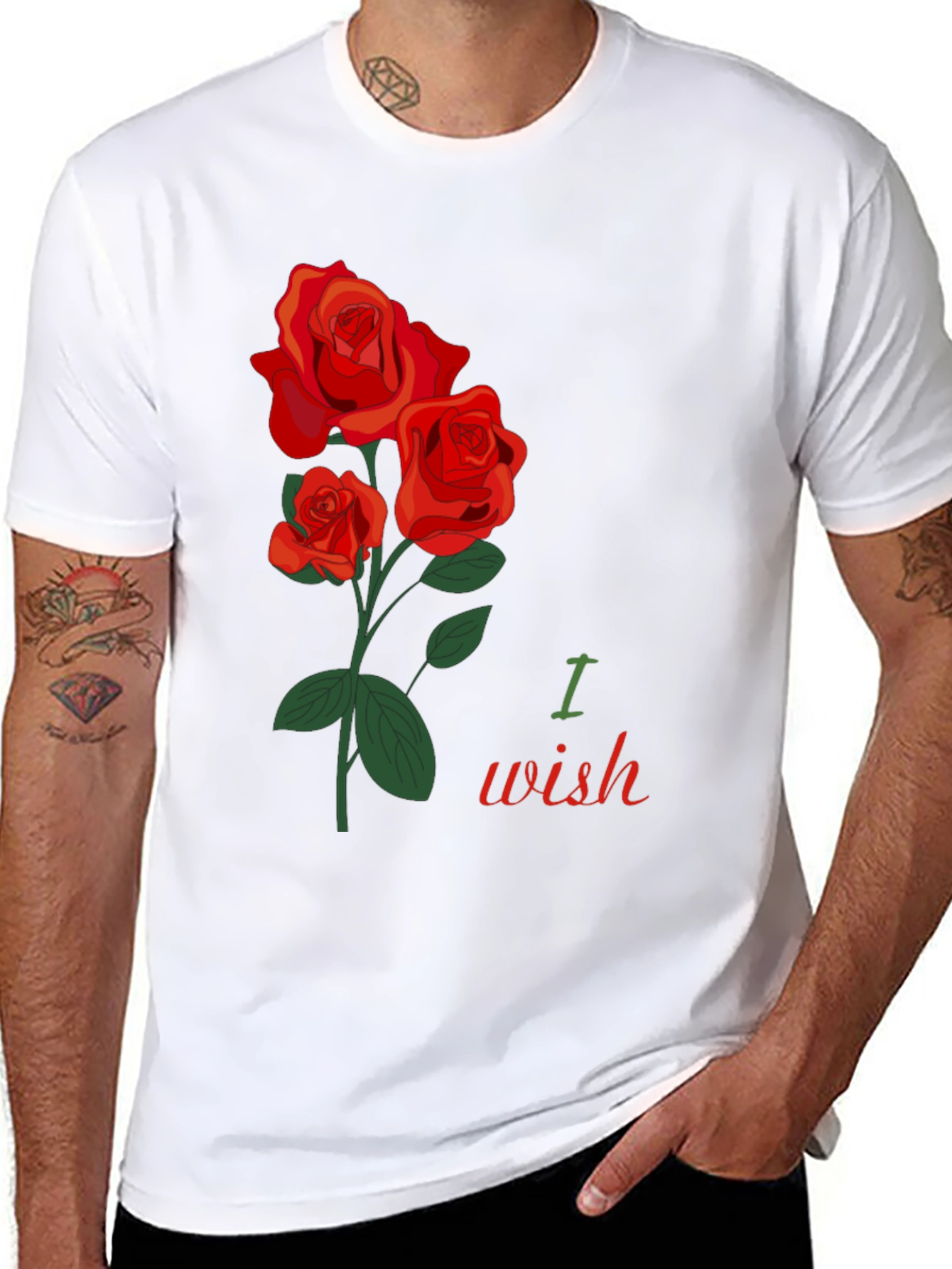 Romantic Rose Wish Graphic T-Shirt