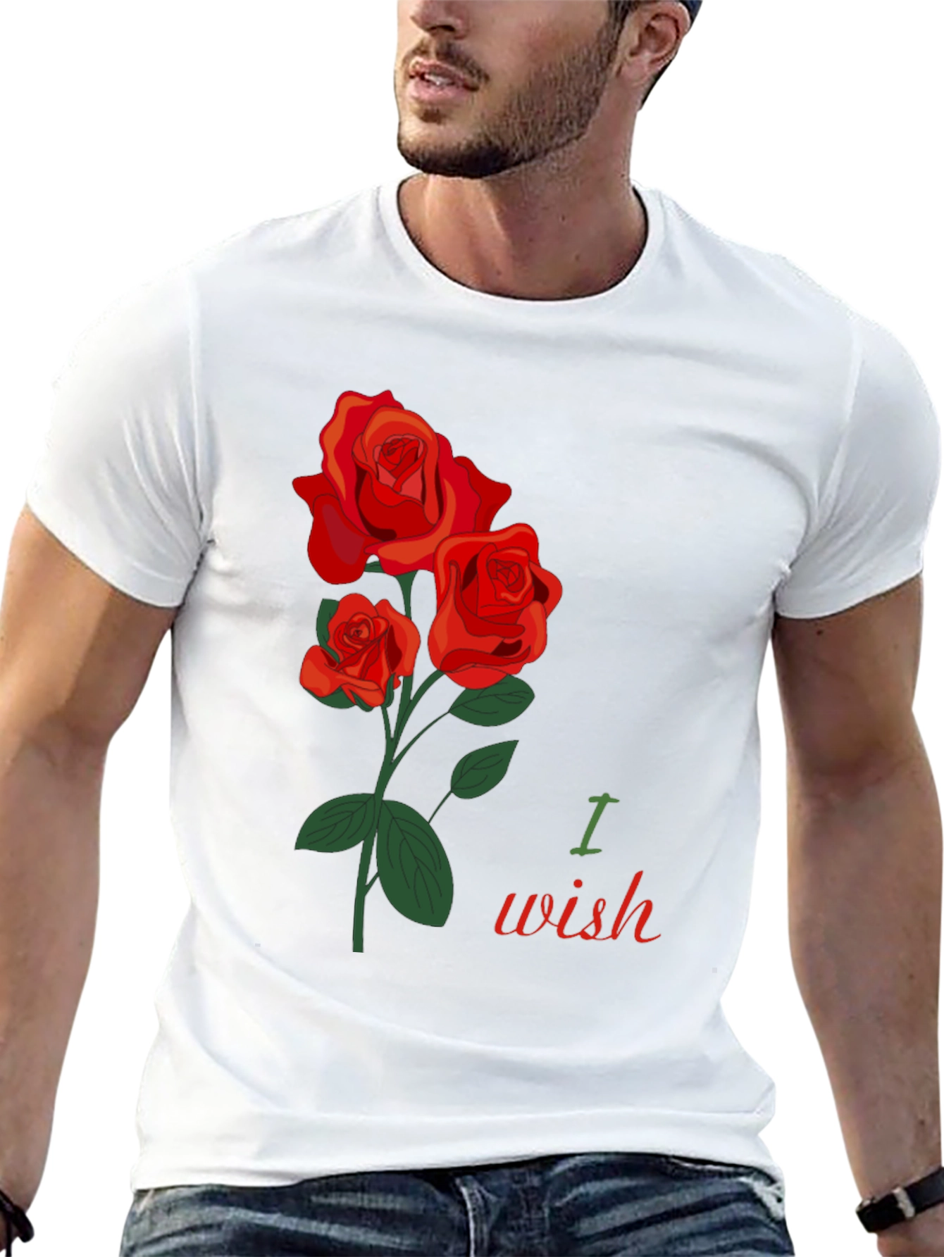 Romantic Rose Wish Graphic T-Shirt