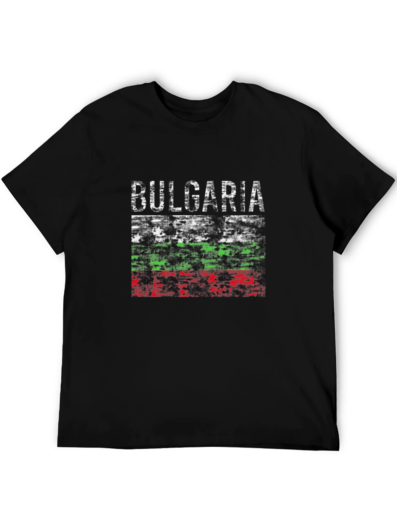 Bulgaria Flag Graphic Tee - Distressed Print
