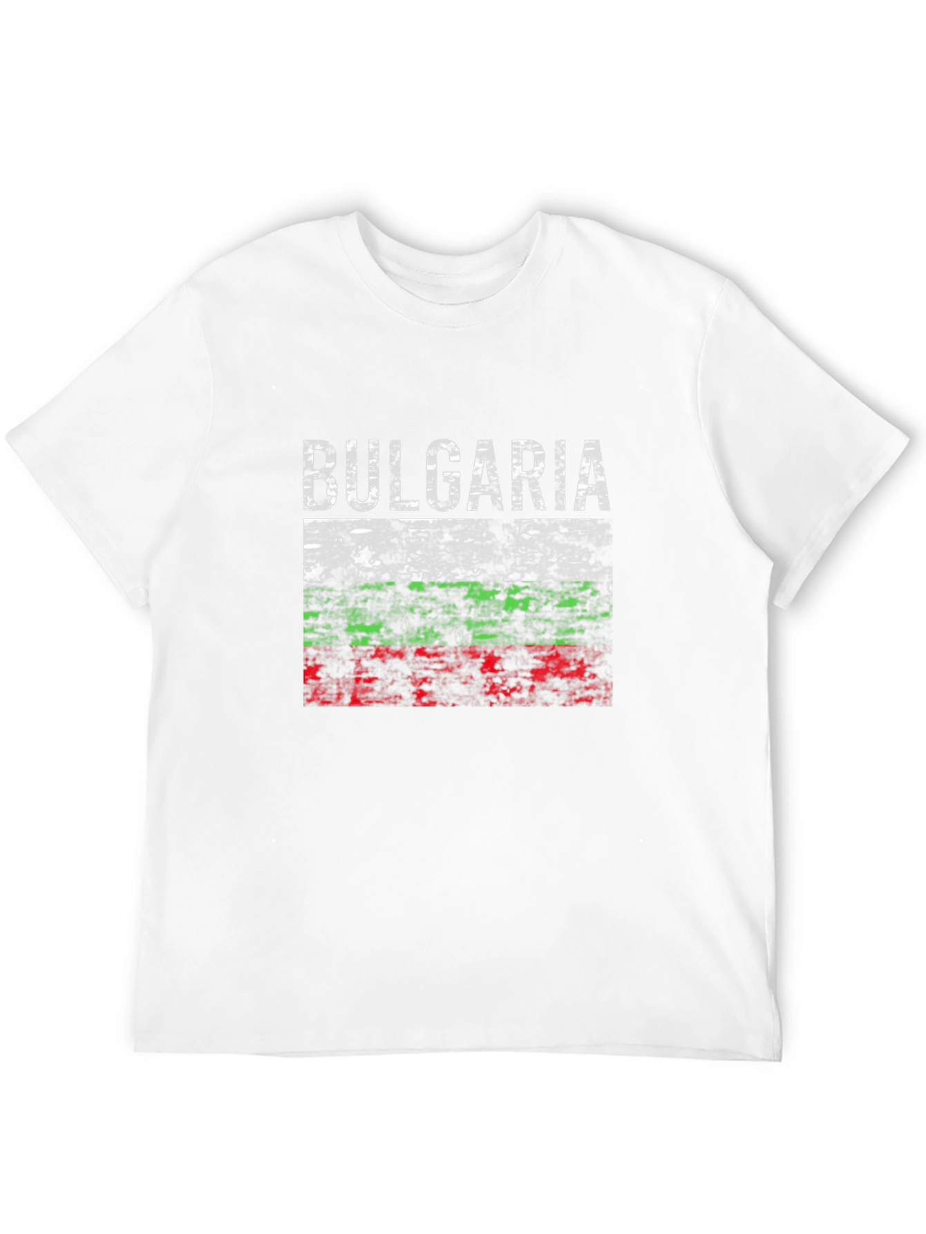 Bulgaria Flag Graphic Tee - Distressed Print