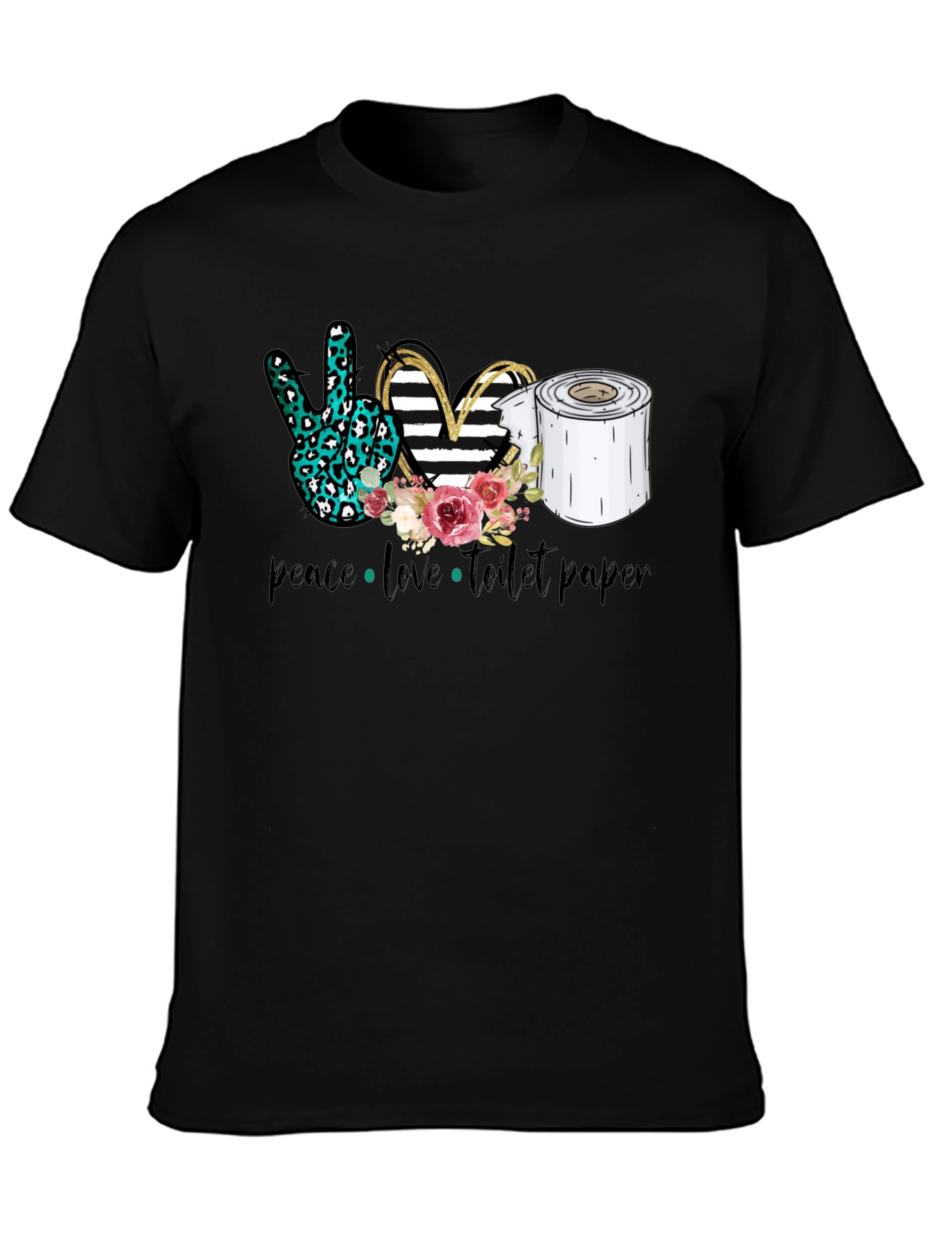 Peace Love Toilet Paper Graphic Tee