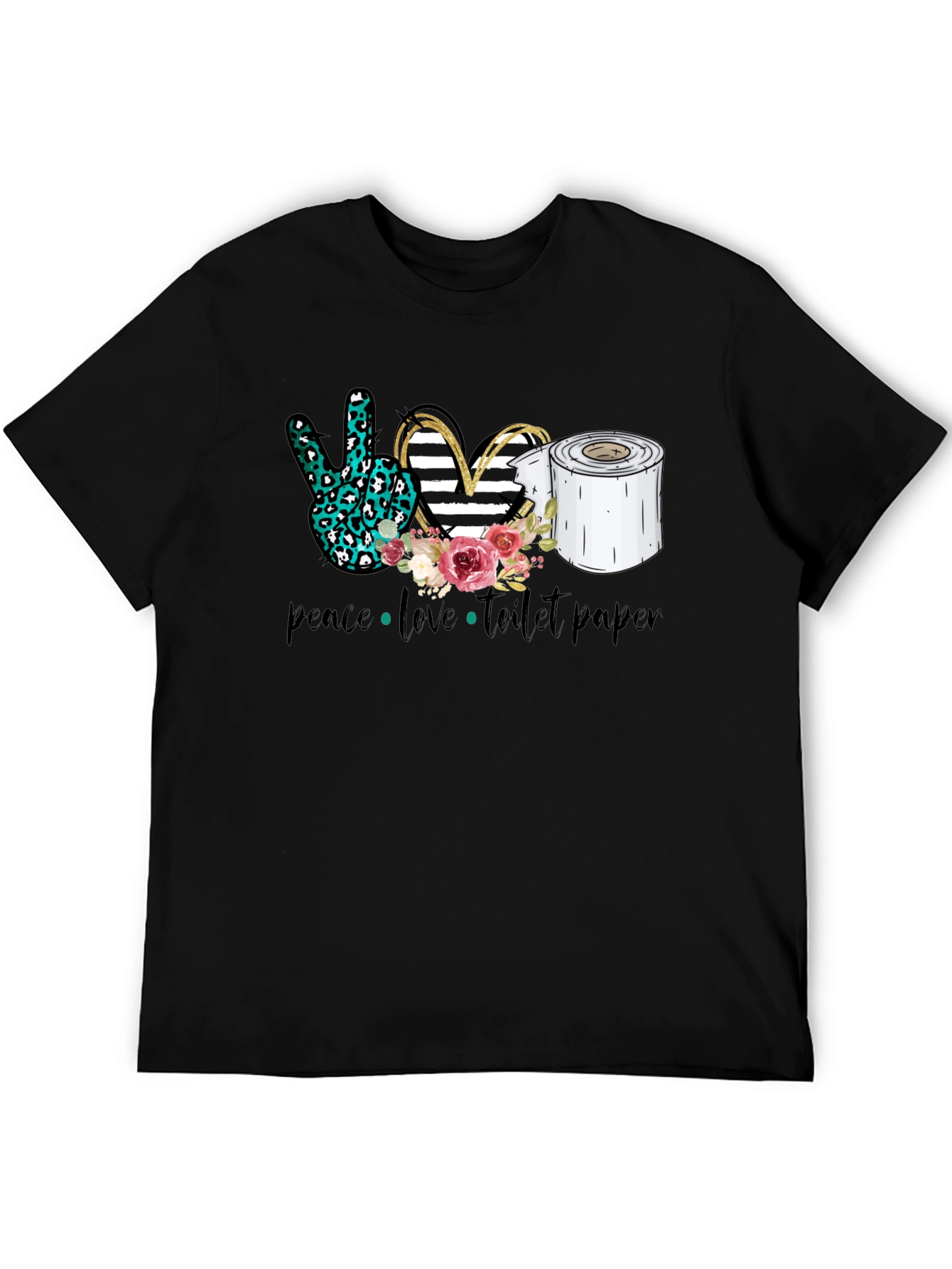 Peace Love Toilet Paper Graphic Tee