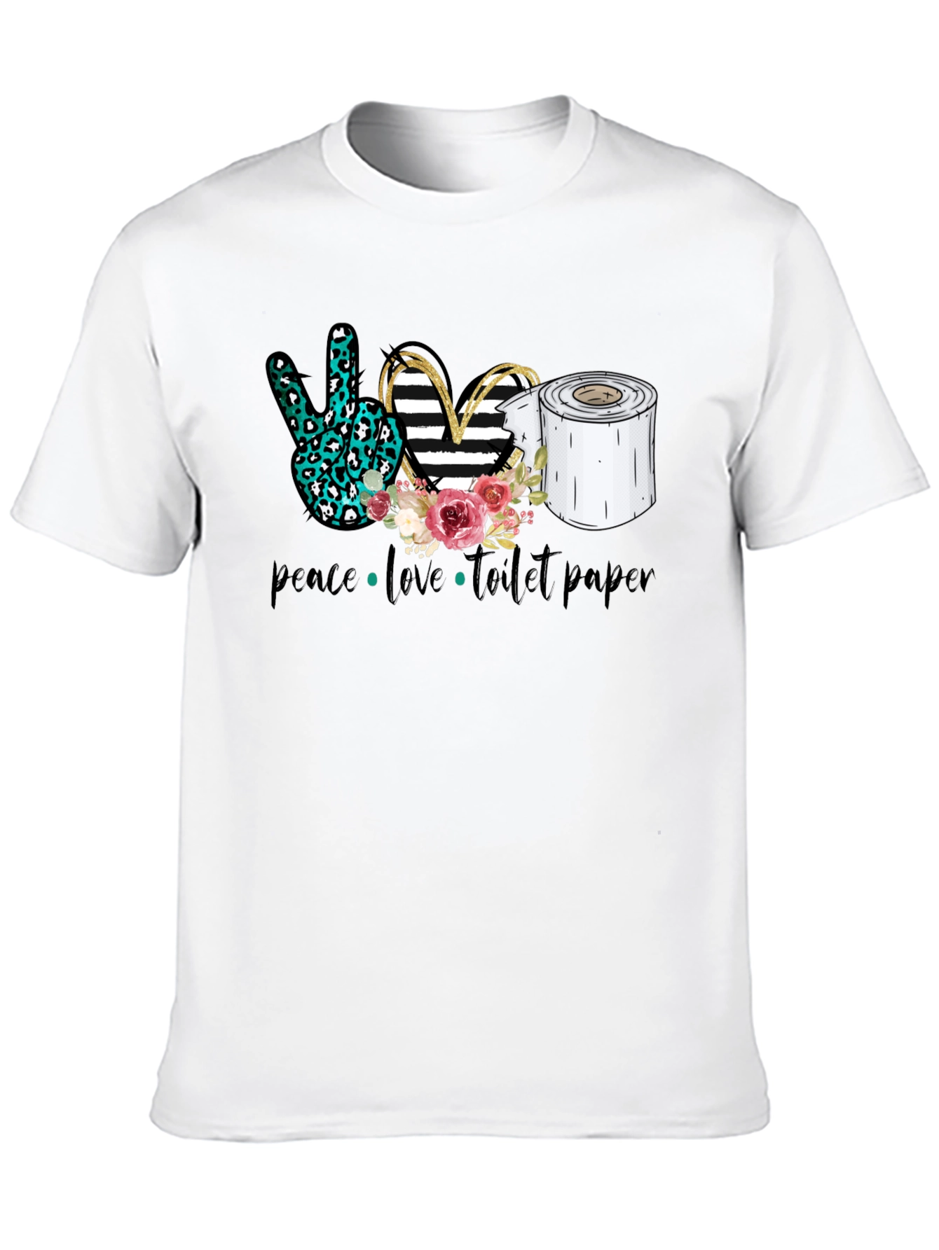 Peace Love Toilet Paper Graphic Tee