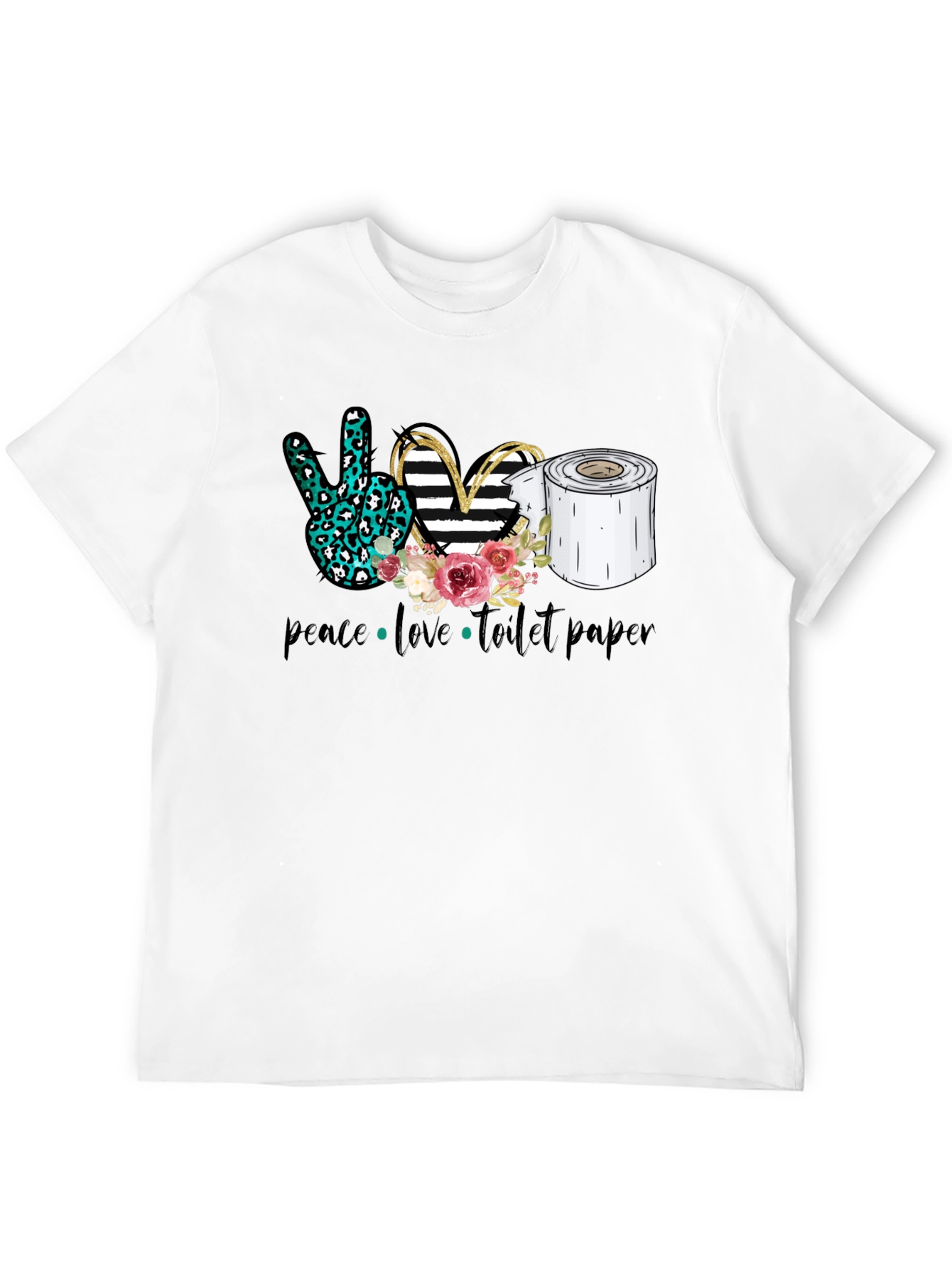 Peace Love Toilet Paper Graphic Tee