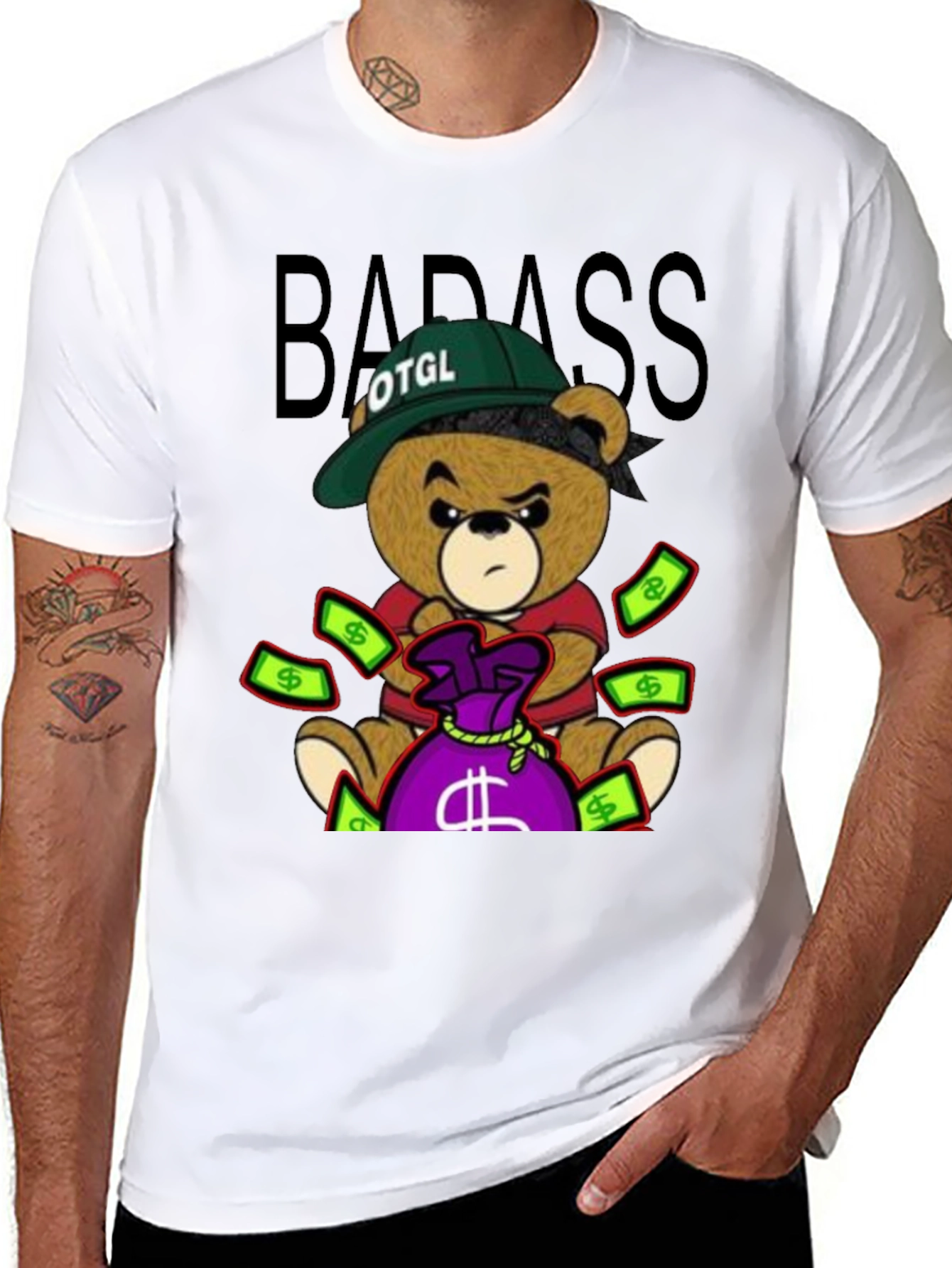 Badass Bear Graphic Tee