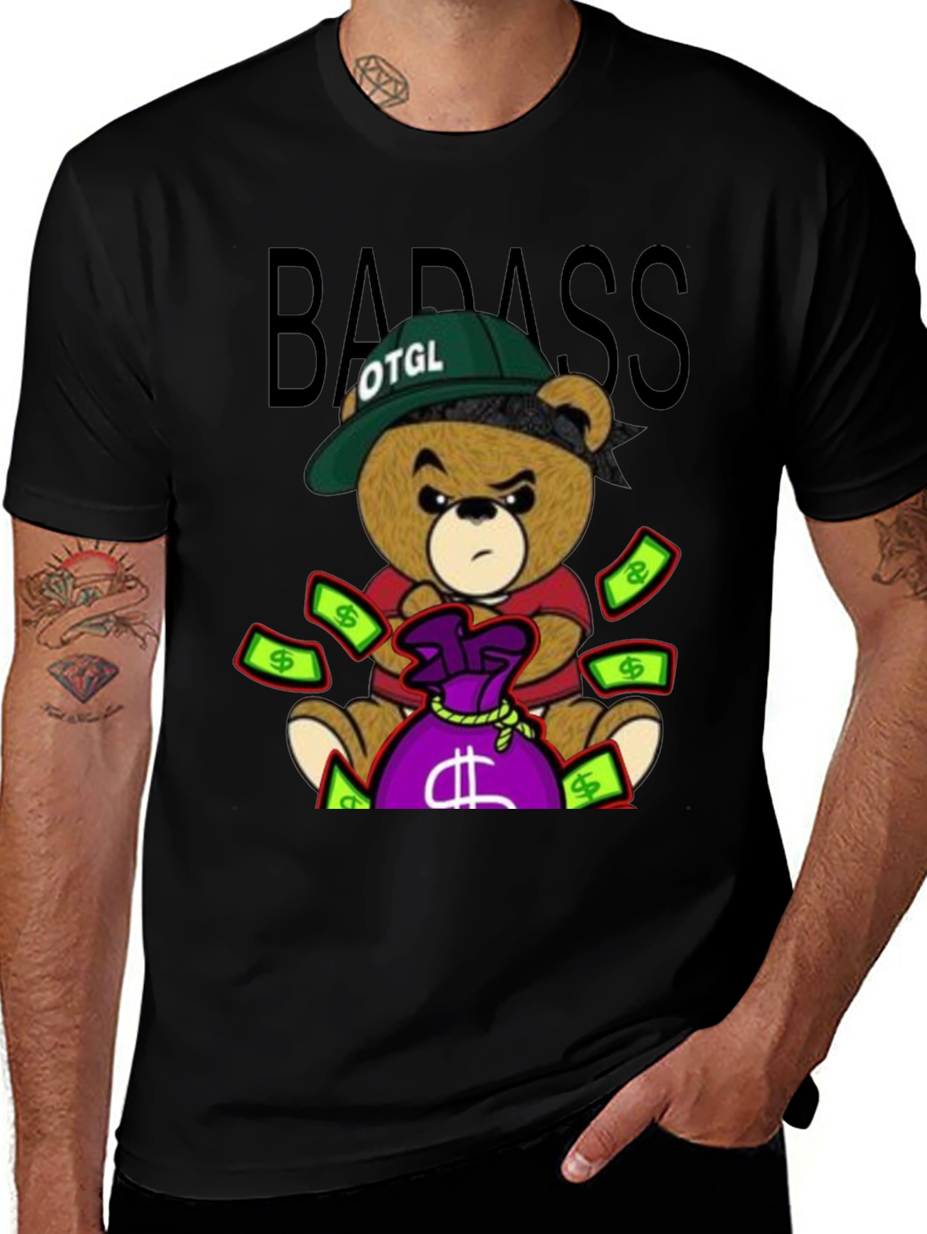 Badass Bear Graphic Tee