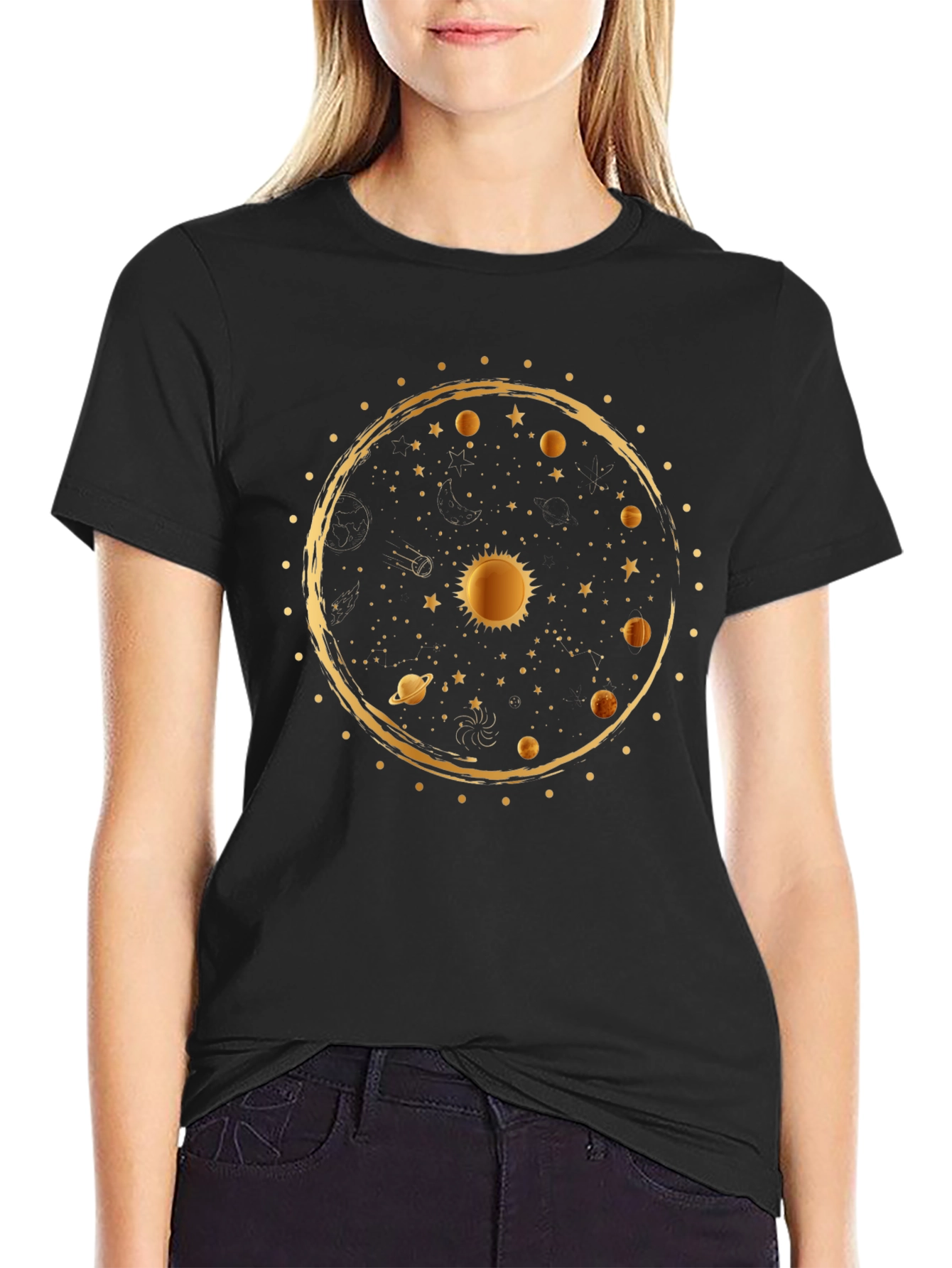 Cosmic Solar System Graphic T-Shirt