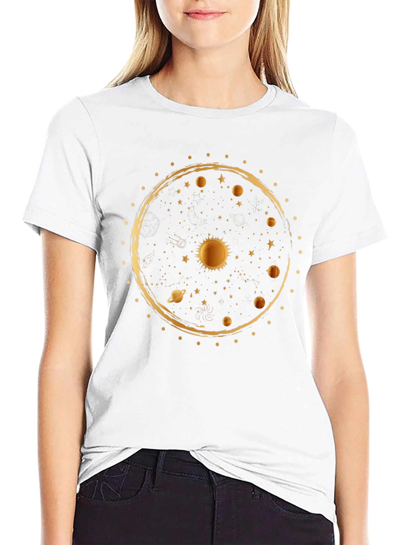 Cosmic Solar System Graphic T-Shirt
