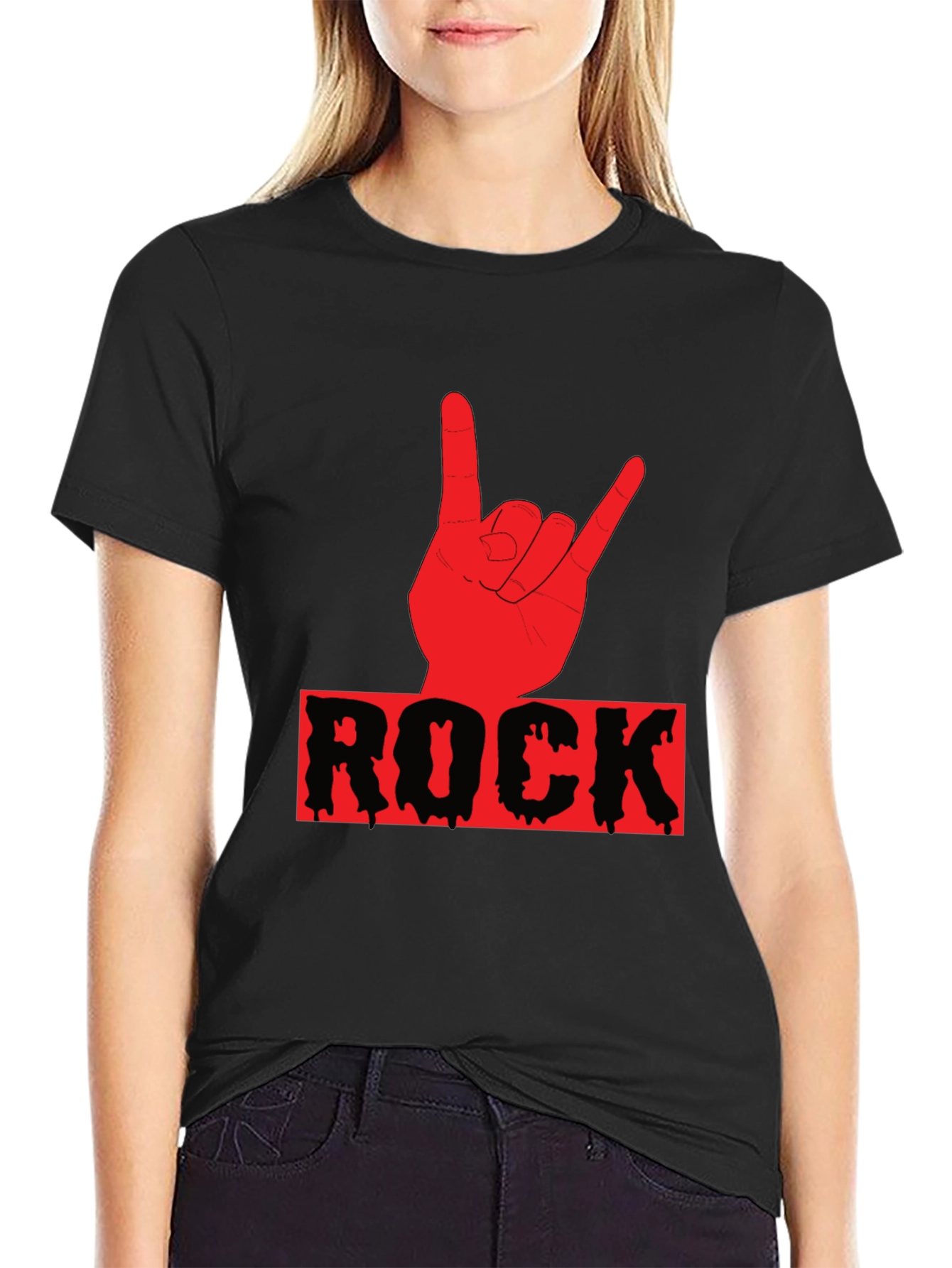 Rock On Graphic T-Shirt - Black
