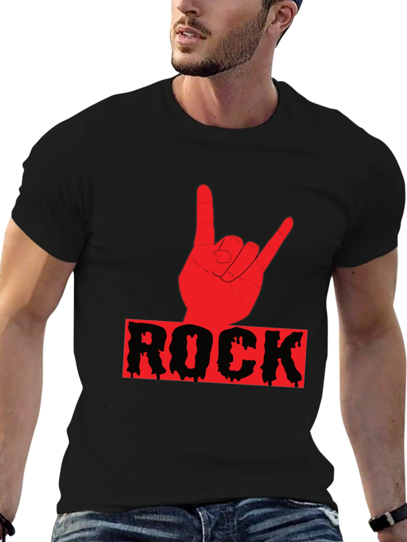 Rock On Graphic T-Shirt - Black