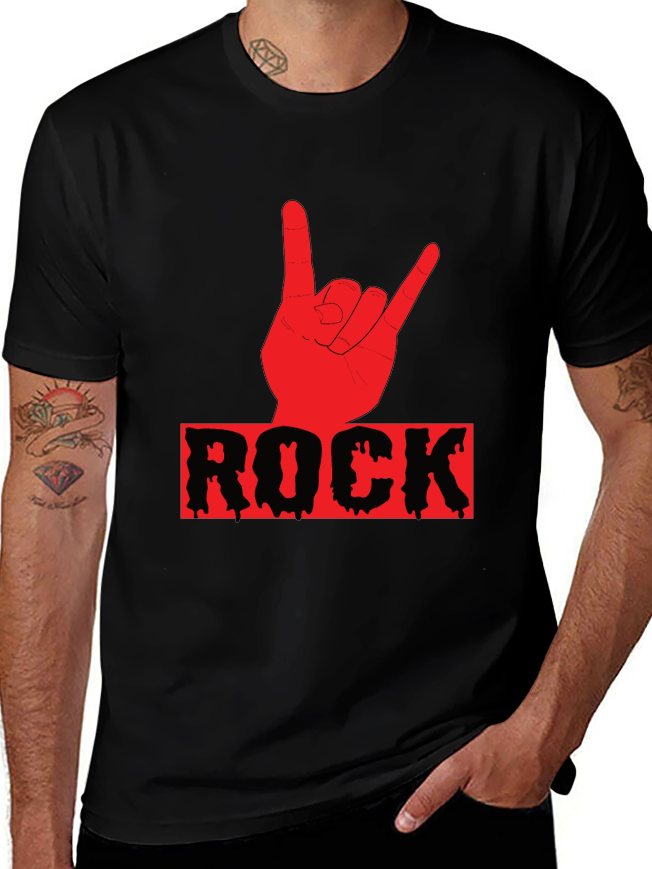 Rock On Graphic T-Shirt - Black