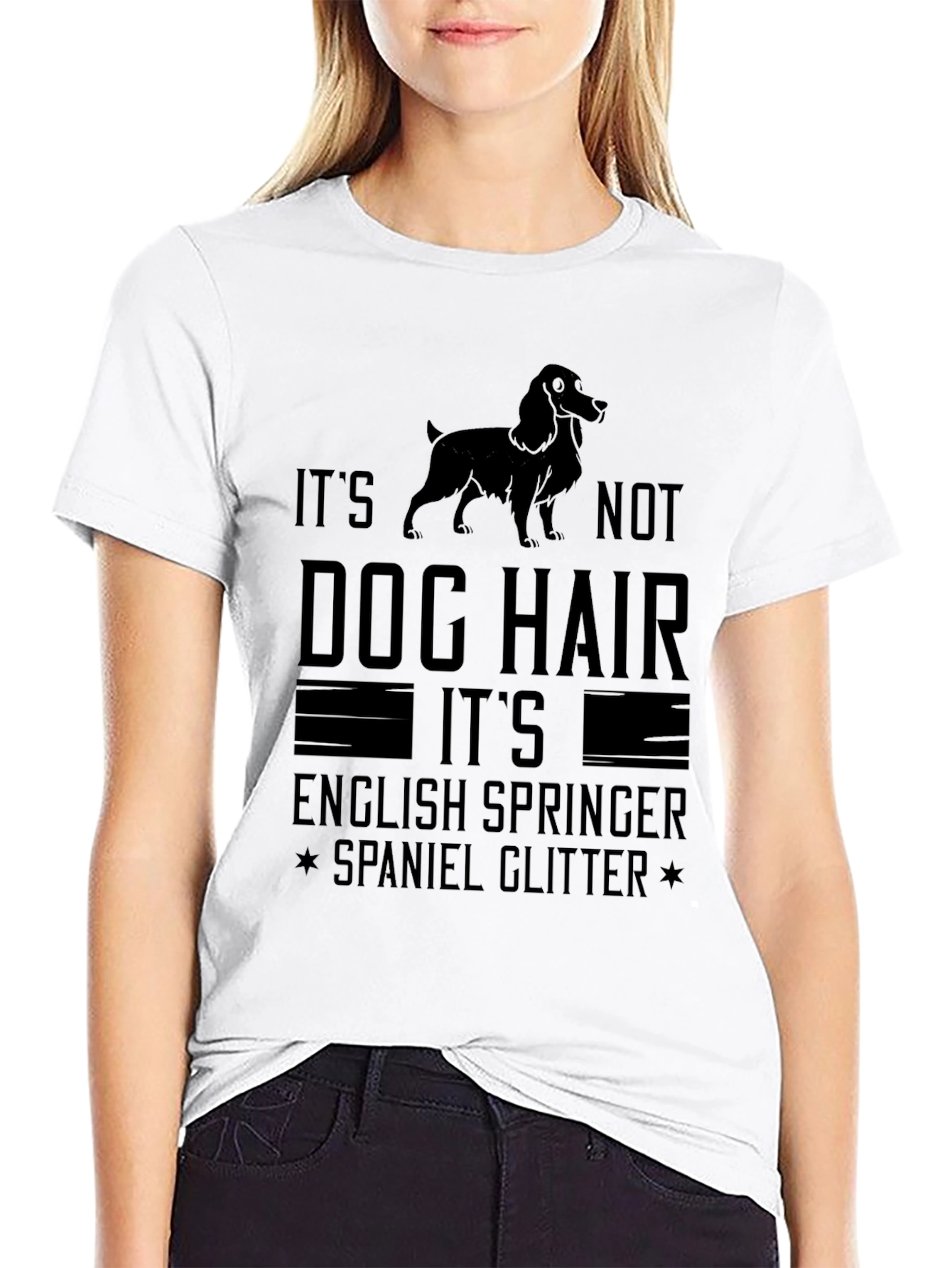 English Springer Spaniel Dog Hair T-Shirt