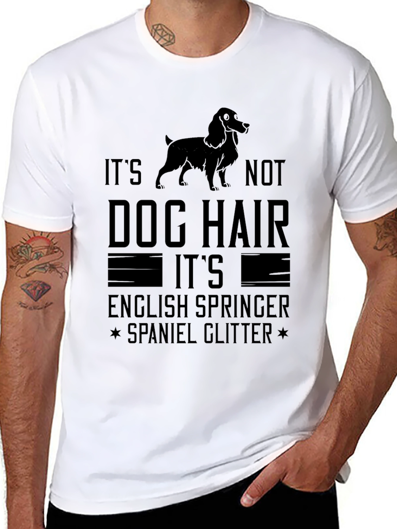English Springer Spaniel Dog Hair T-Shirt