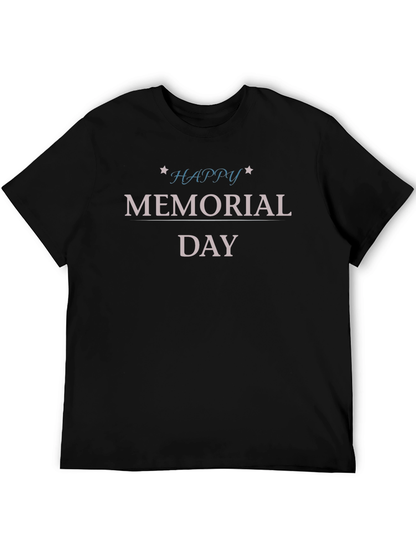 Happy Memorial Day Black T-Shirt