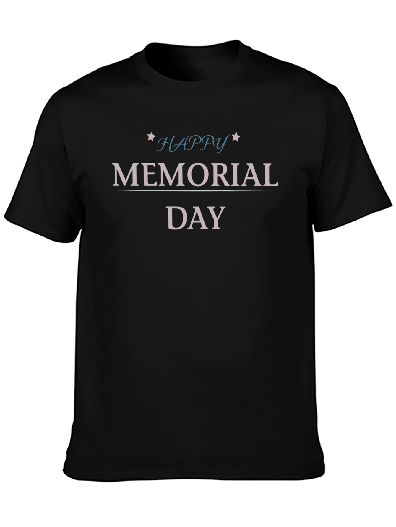 Happy Memorial Day Black T-Shirt