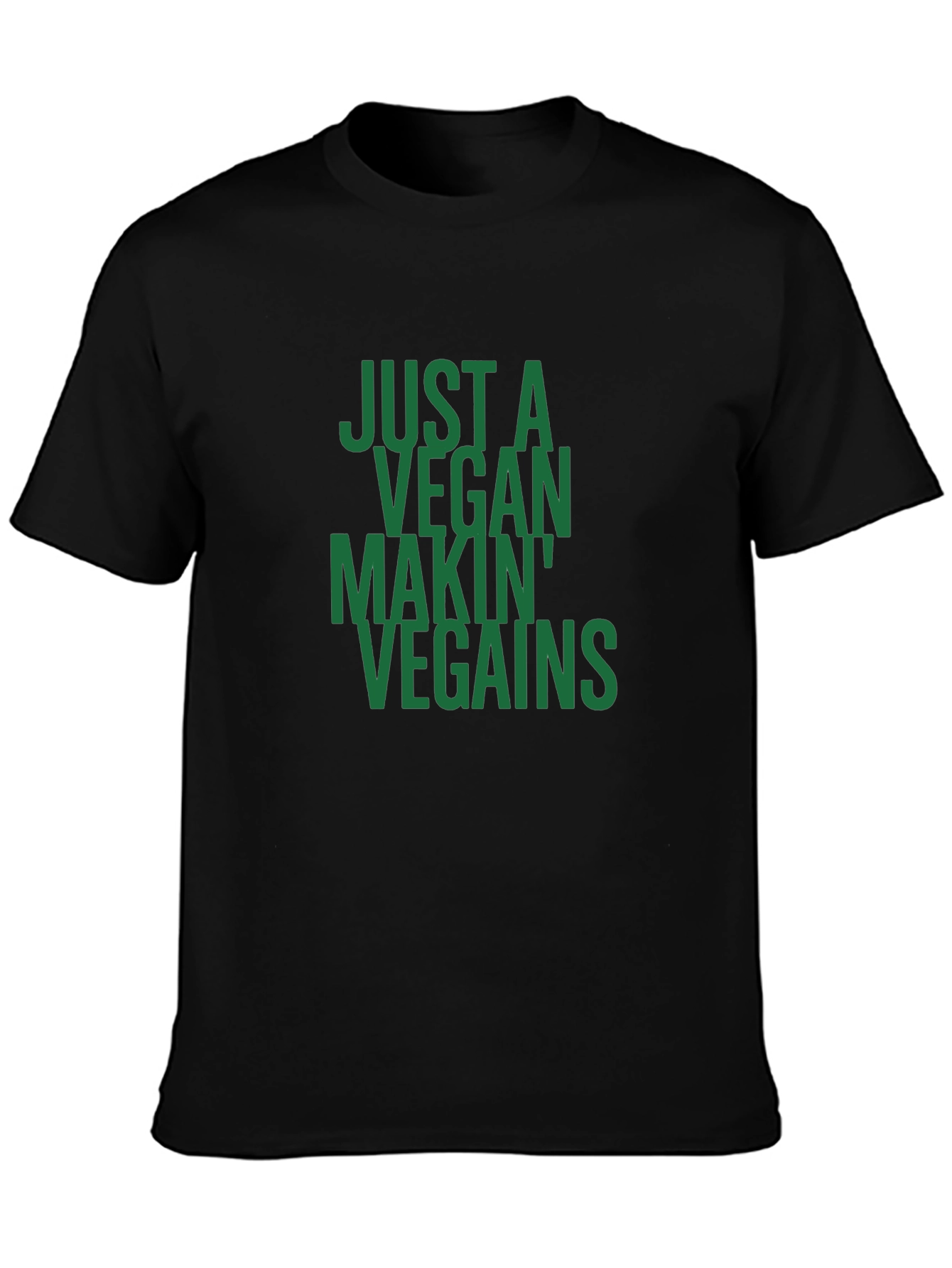 Vegan Gains T-Shirt - Just a Vegan Makin Vegains