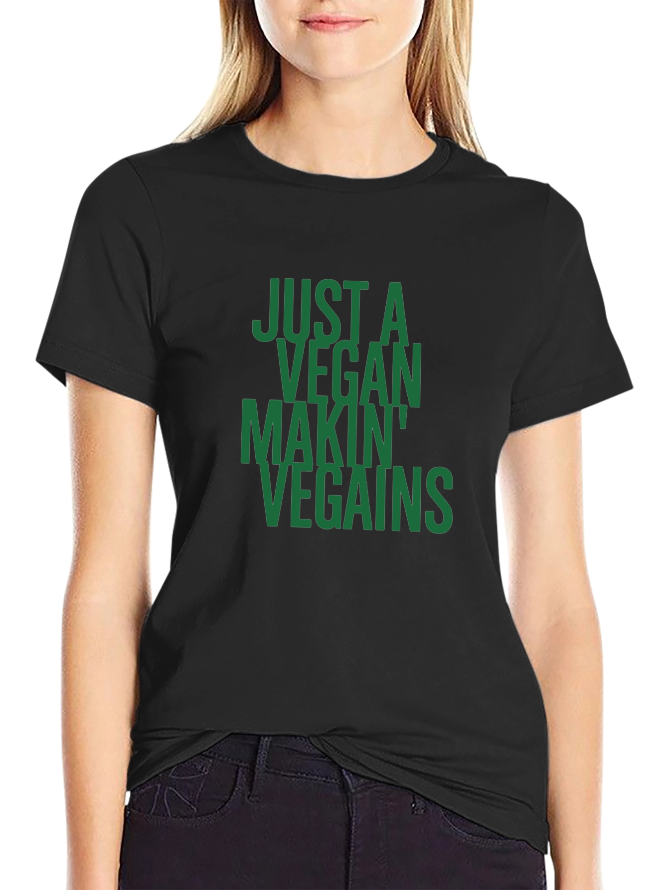 Vegan Gains T-Shirt - Just a Vegan Makin Vegains