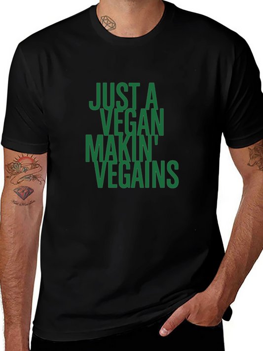Vegan Gains T-Shirt - Just a Vegan Makin Vegains