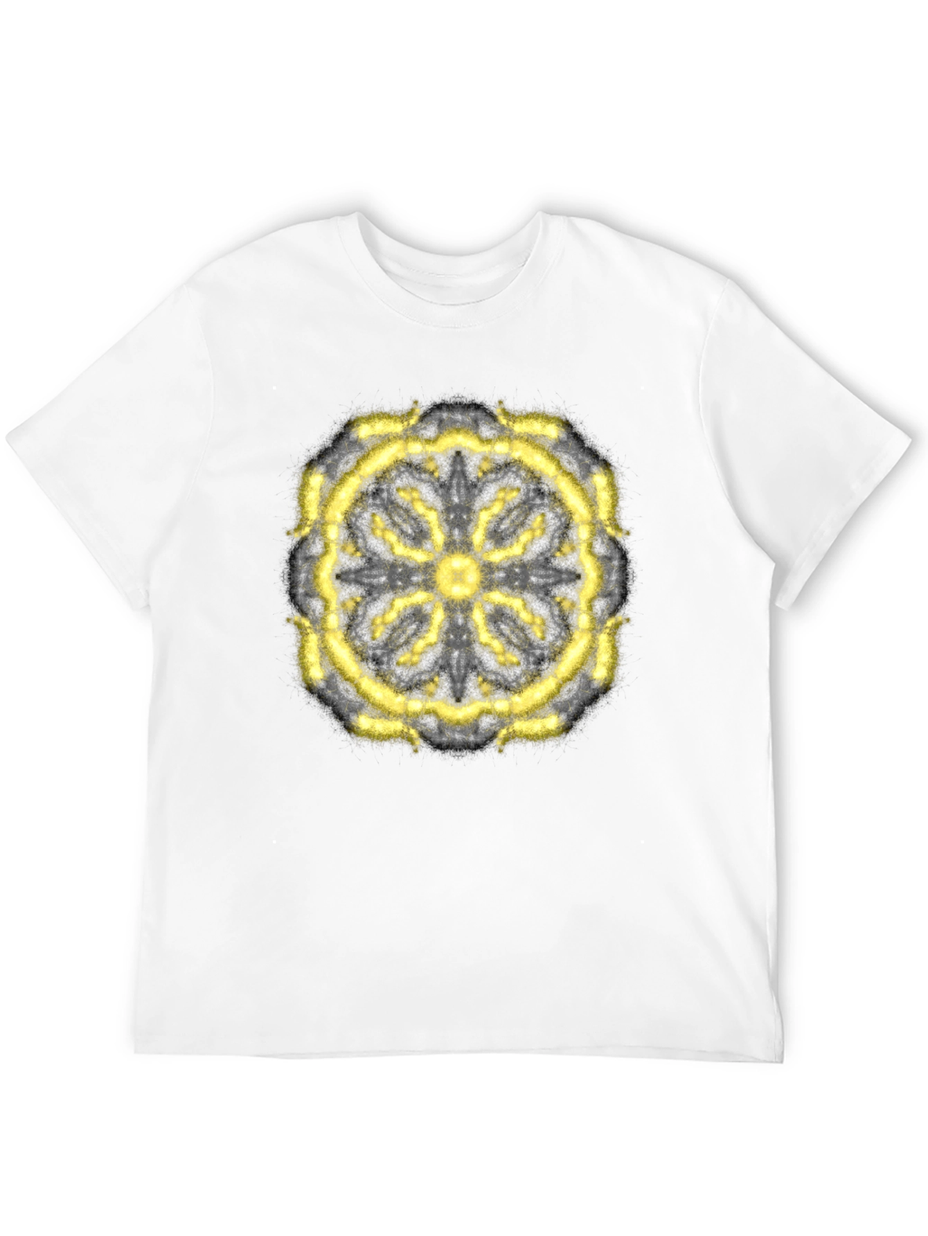 Abstract Mandala Graphic T-Shirt - Black