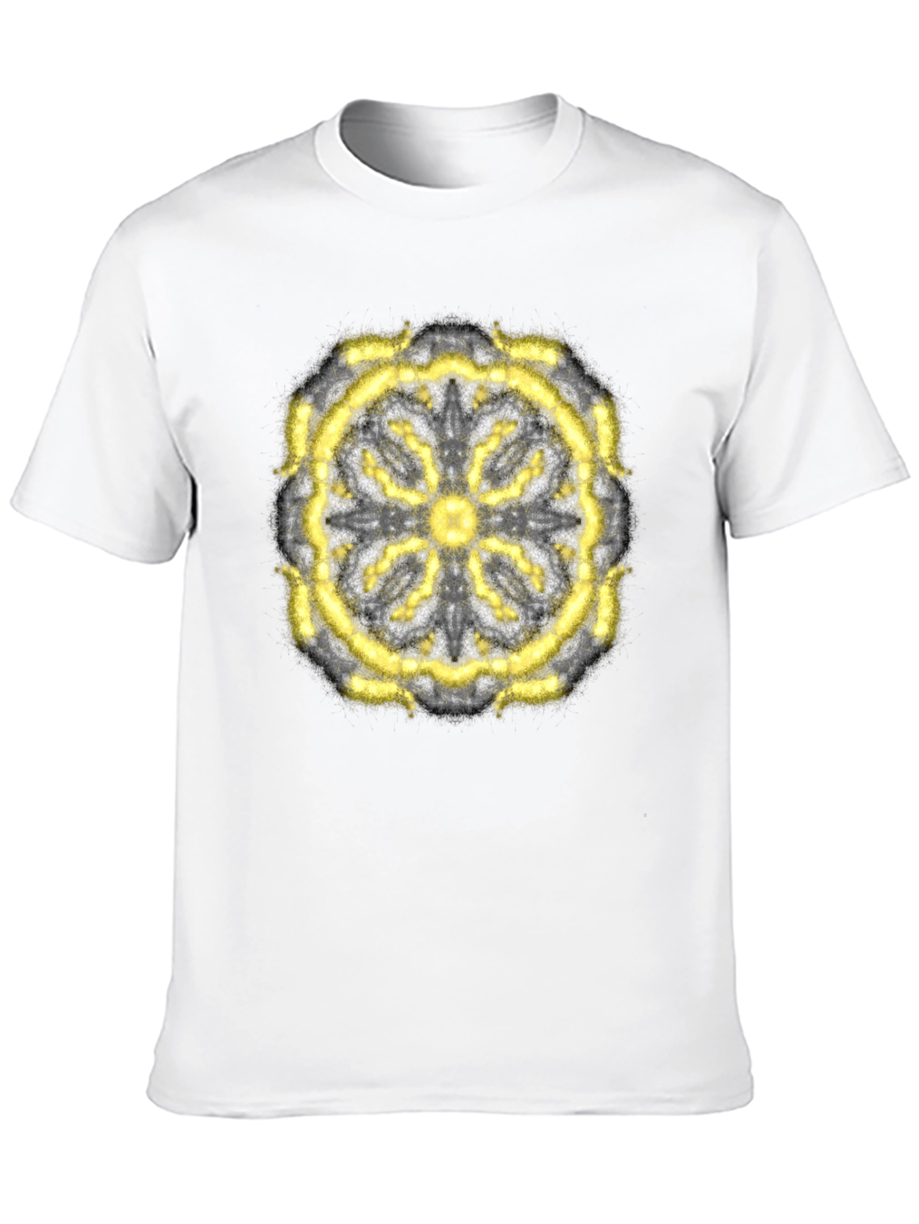 Abstract Mandala Graphic T-Shirt - Black