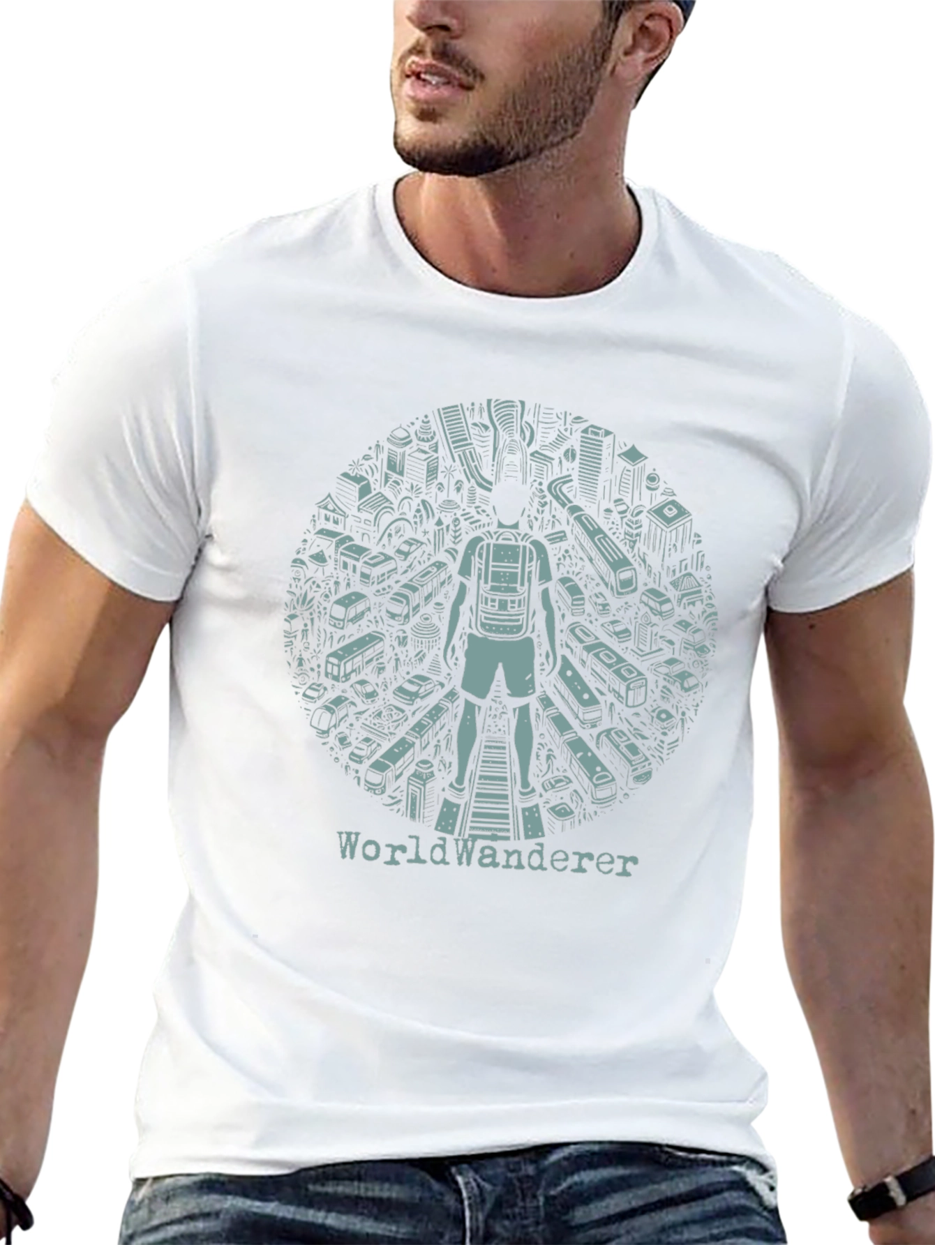 World Wanderer Graphic Tee - Urban Adventure T-Shirt