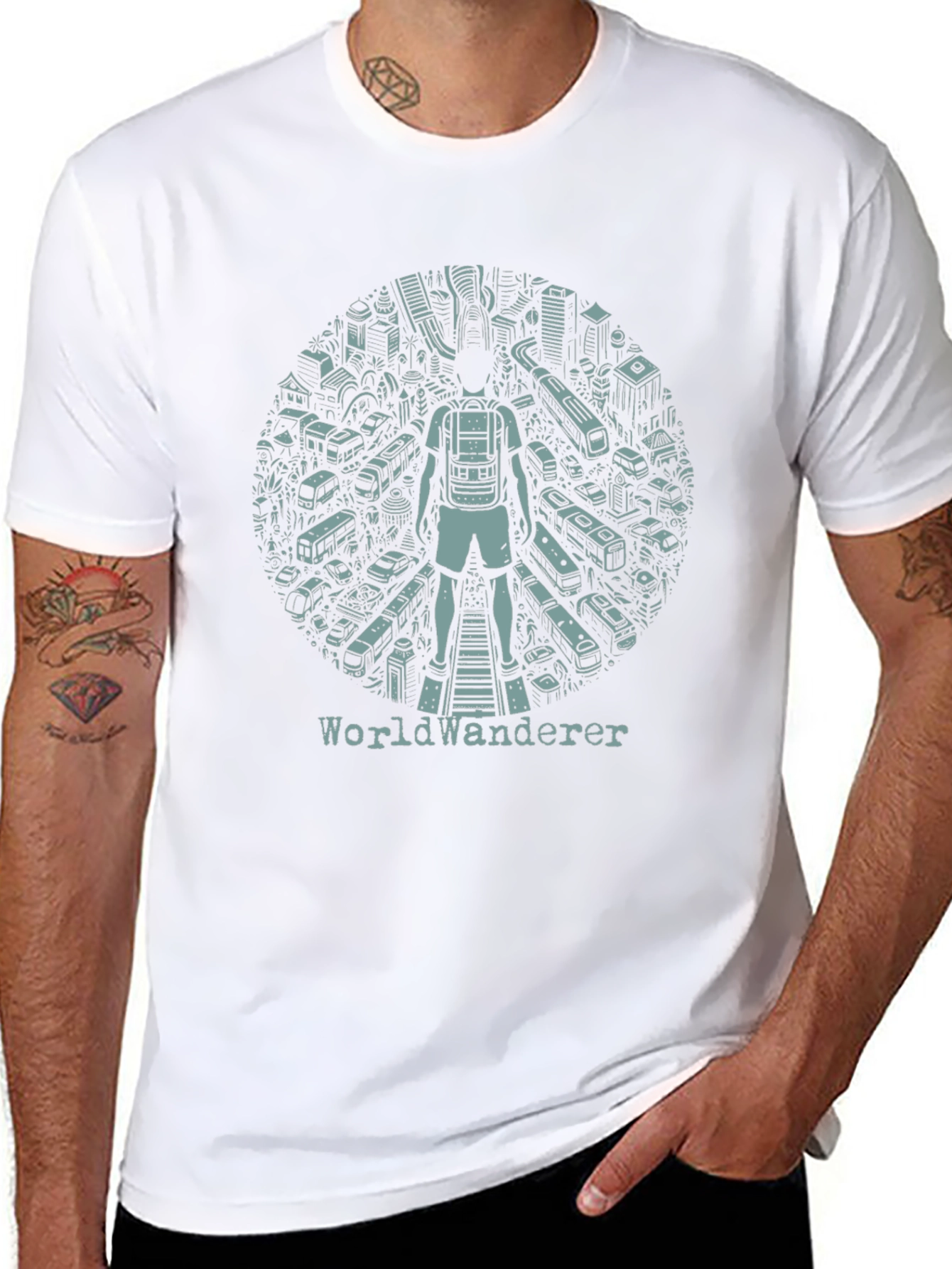 World Wanderer Graphic Tee - Urban Adventure T-Shirt