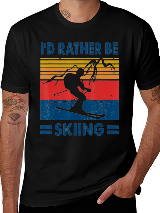 Id Rather Be Skiing Graphic T-Shirt