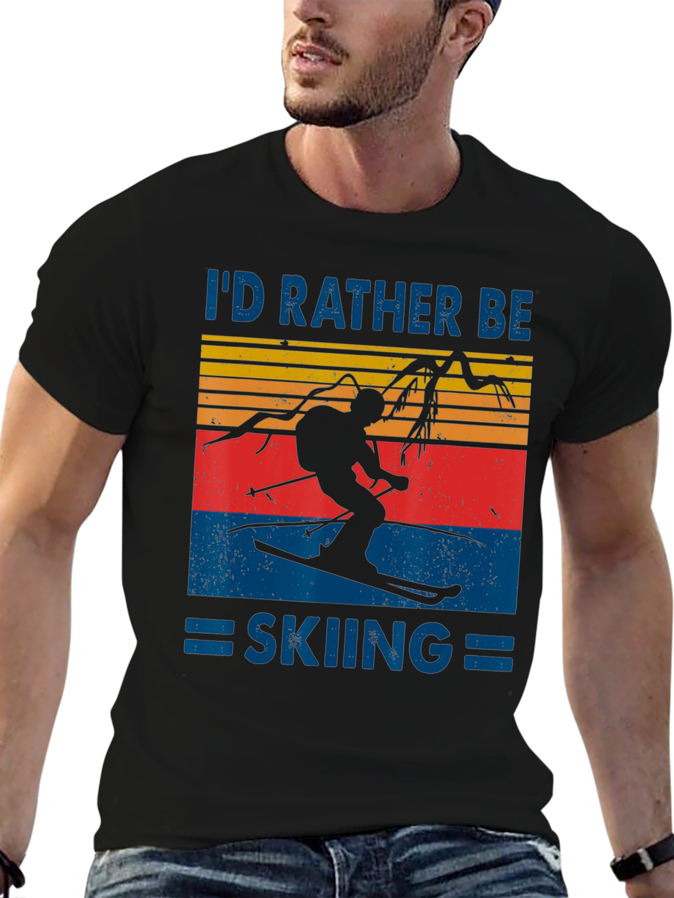Id Rather Be Skiing Graphic T-Shirt