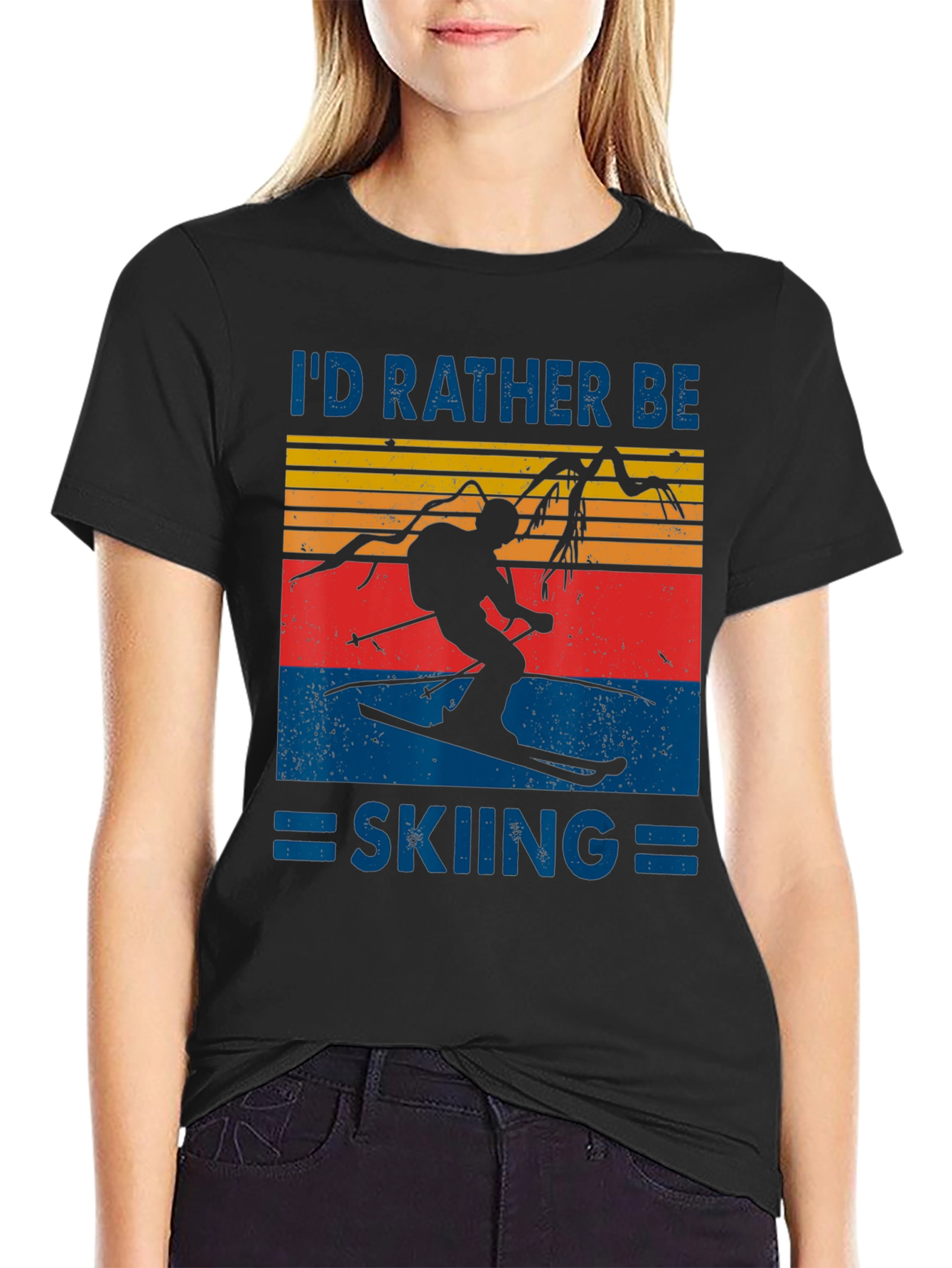 Id Rather Be Skiing Graphic T-Shirt
