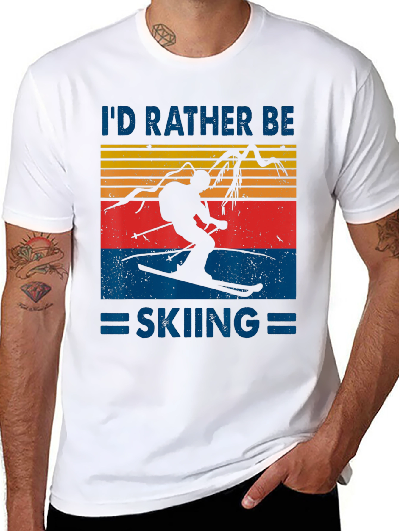 Id Rather Be Skiing Graphic T-Shirt