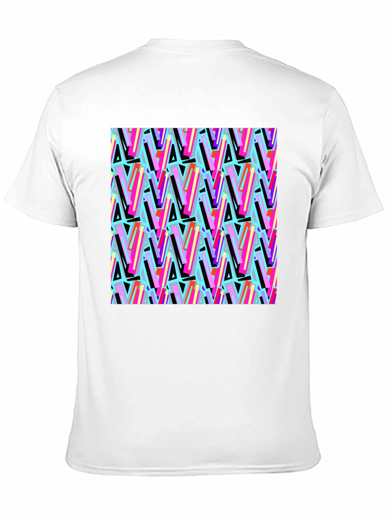 Retro Pattern Black T-Shirt