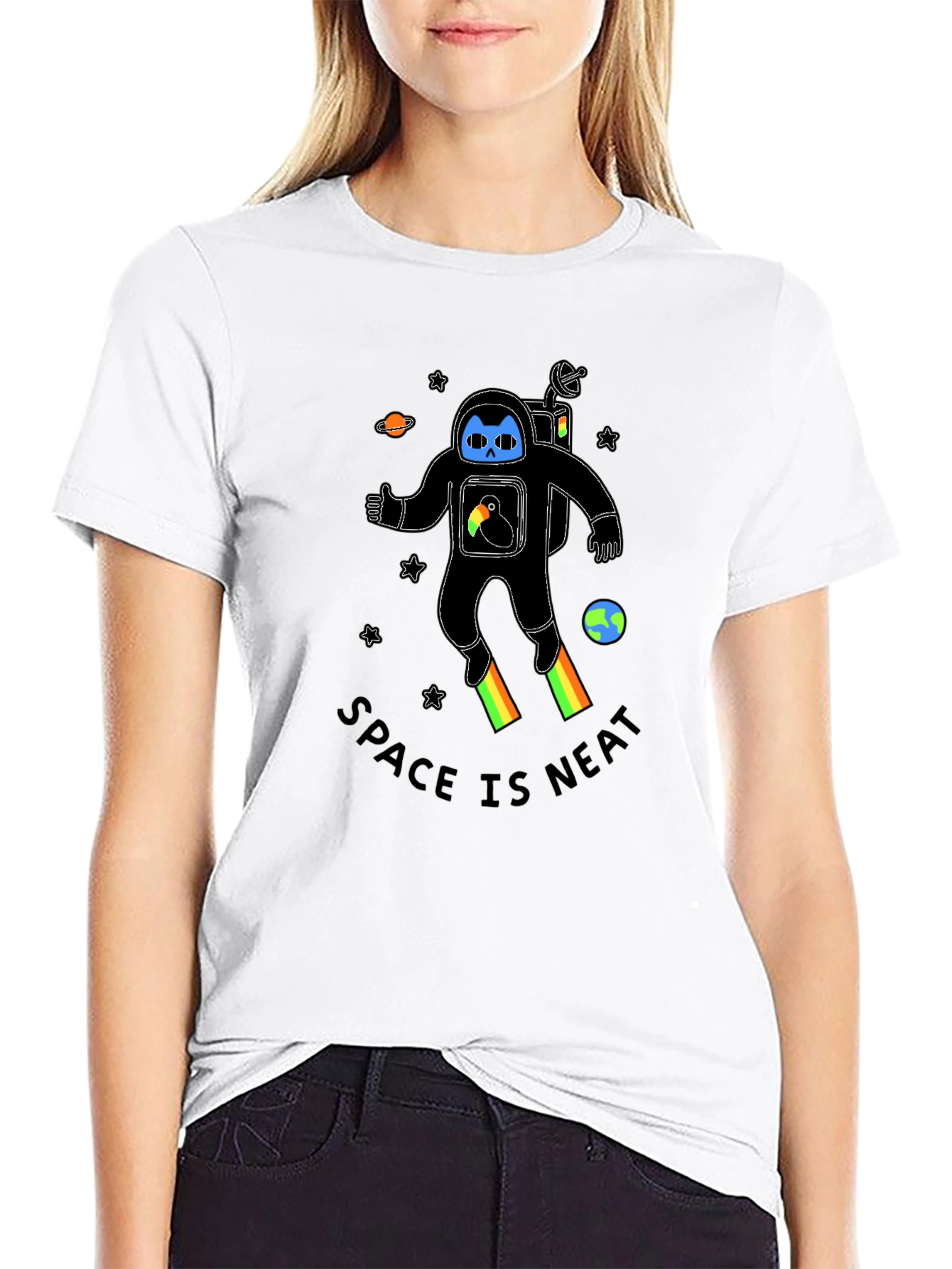 Space Is Neat Graphic T-Shirt