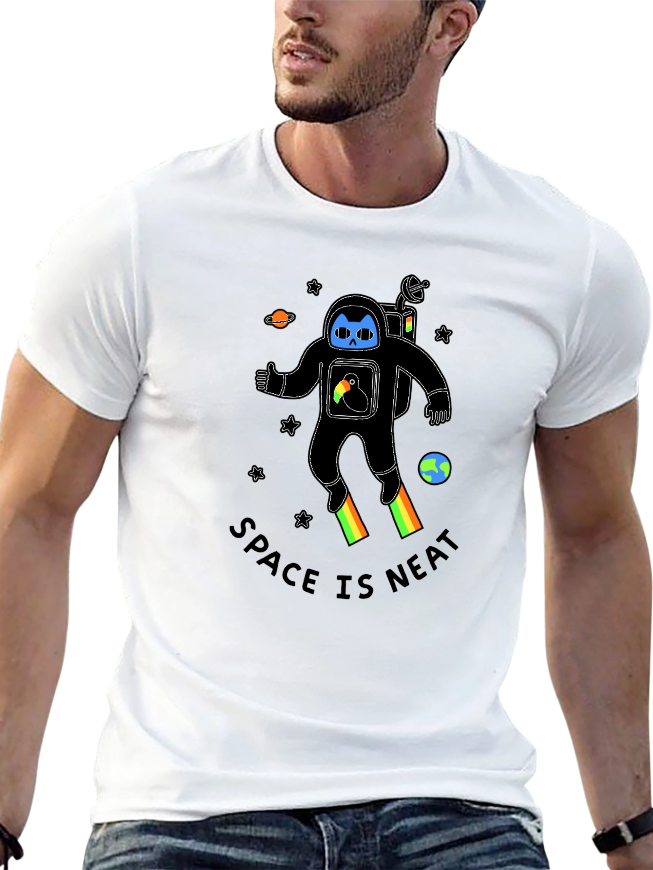 Space Is Neat Graphic T-Shirt