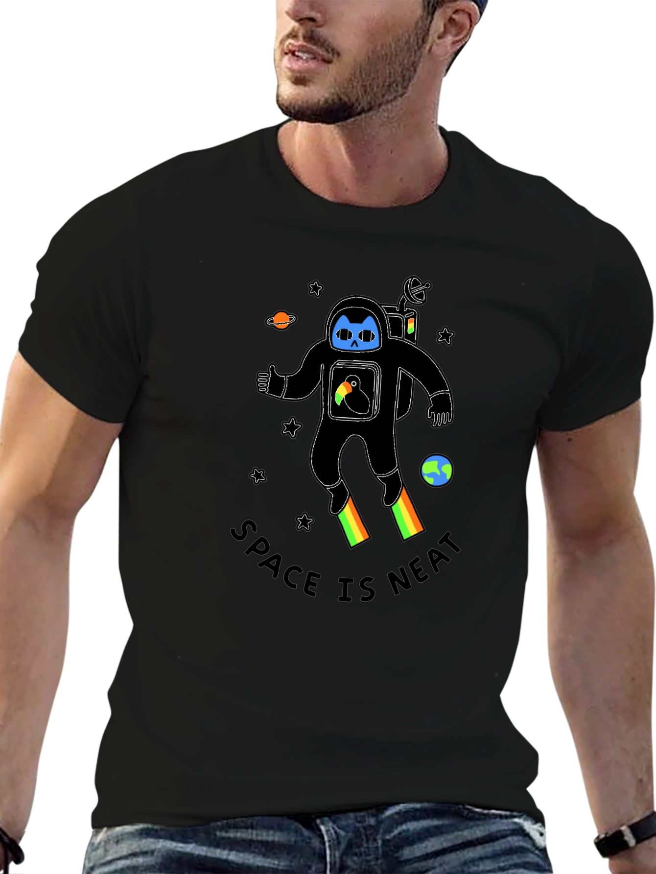 Space Is Neat Graphic T-Shirt