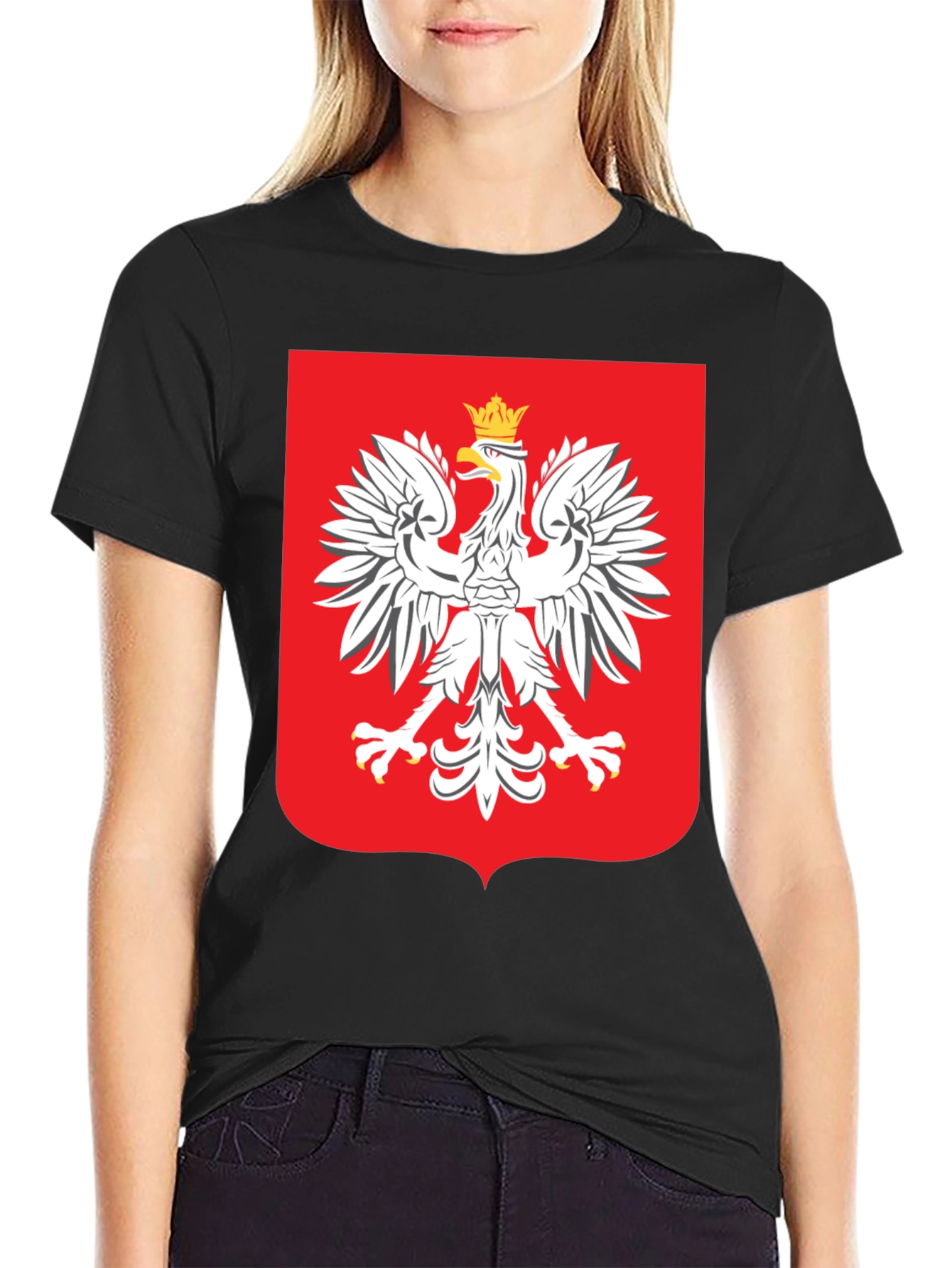 Poland Eagle Crest T-Shirt - Black