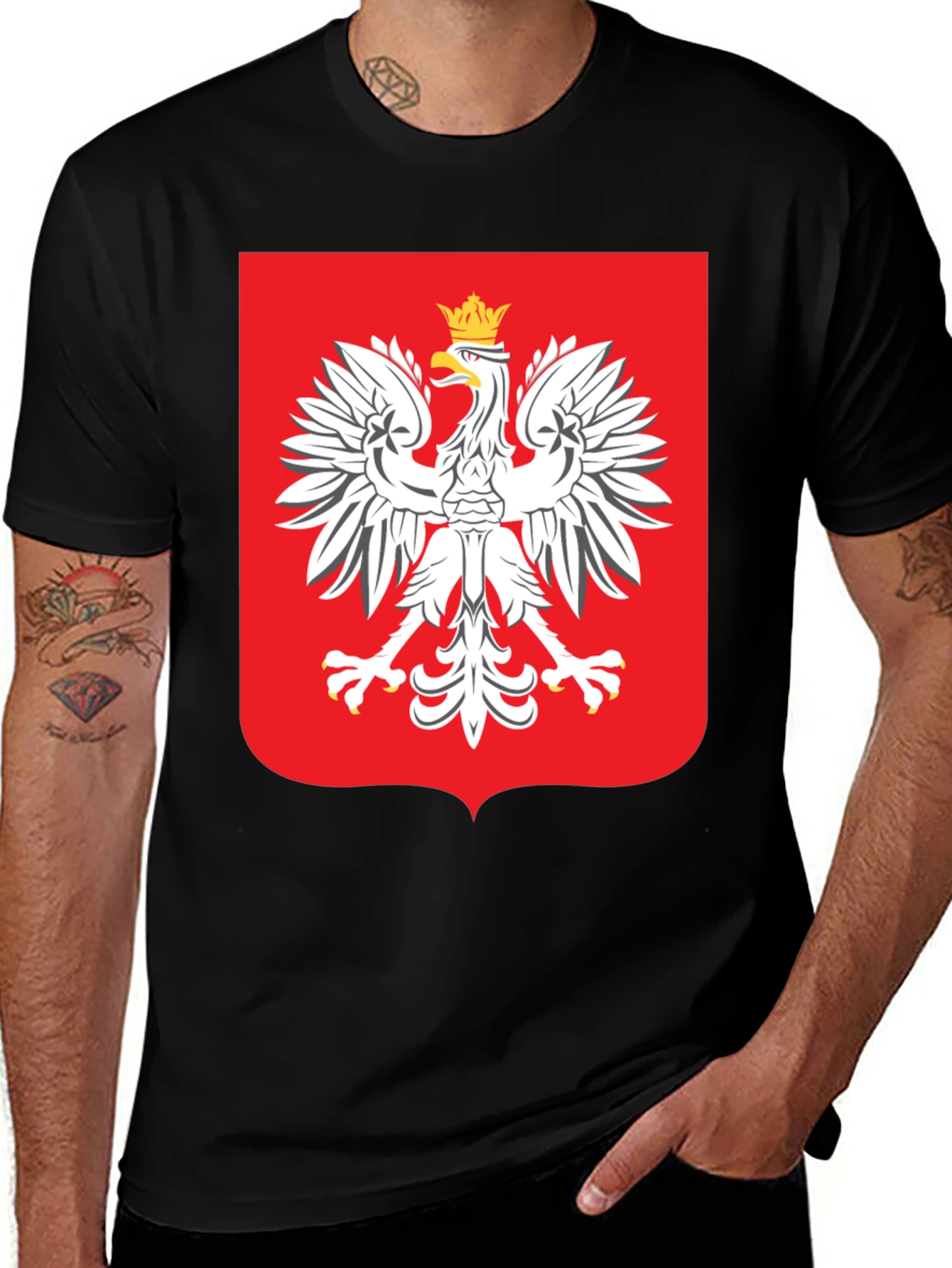 Poland Eagle Crest T-Shirt - Black