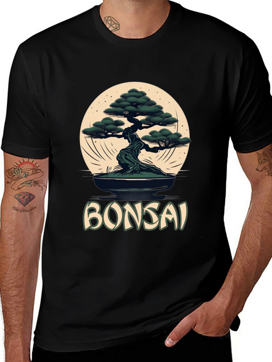 Bonsai Tree Graphic Tee - Zen Style
